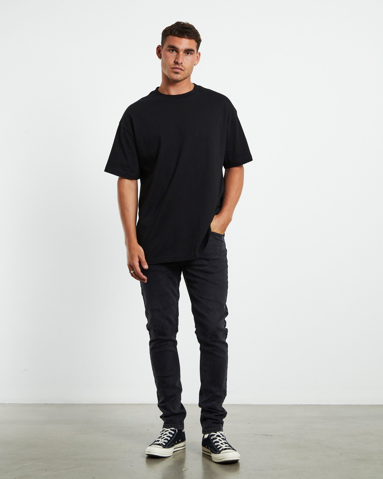 City Riot Slim Jeans Worker Black