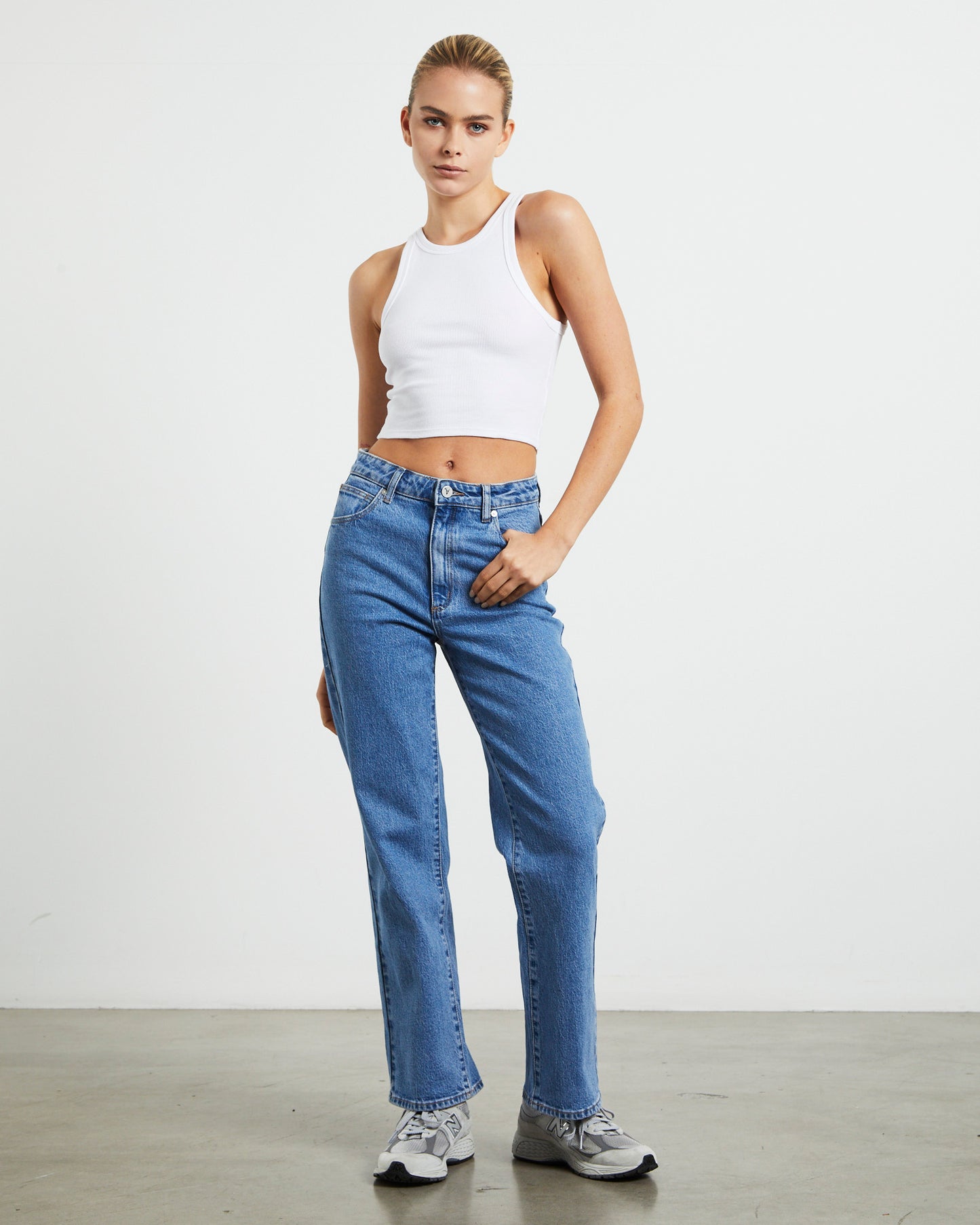 A 94 High Straight Petite Jeans Debbie Blue
