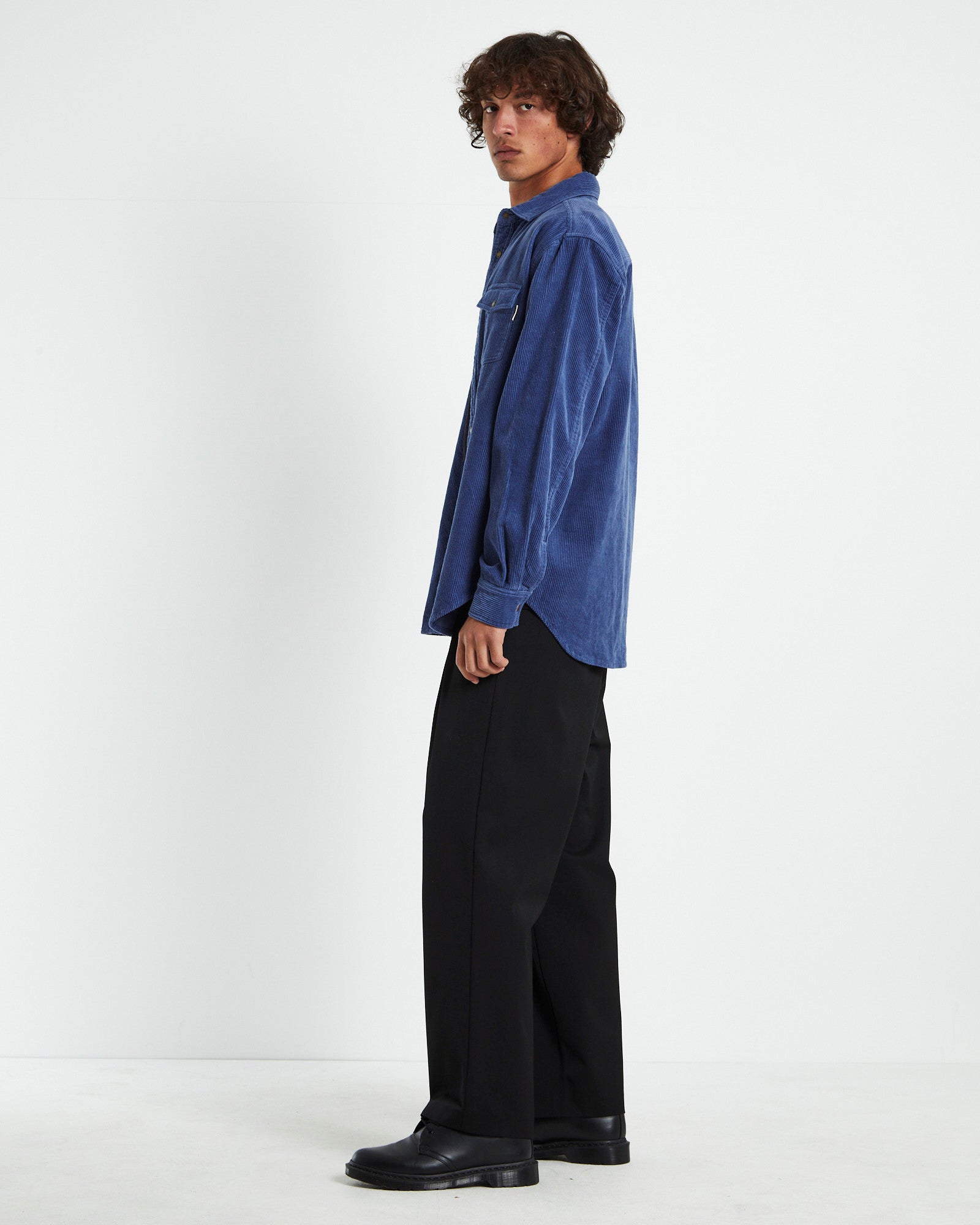 Cassian Overshirt Washed Navy NAVY
