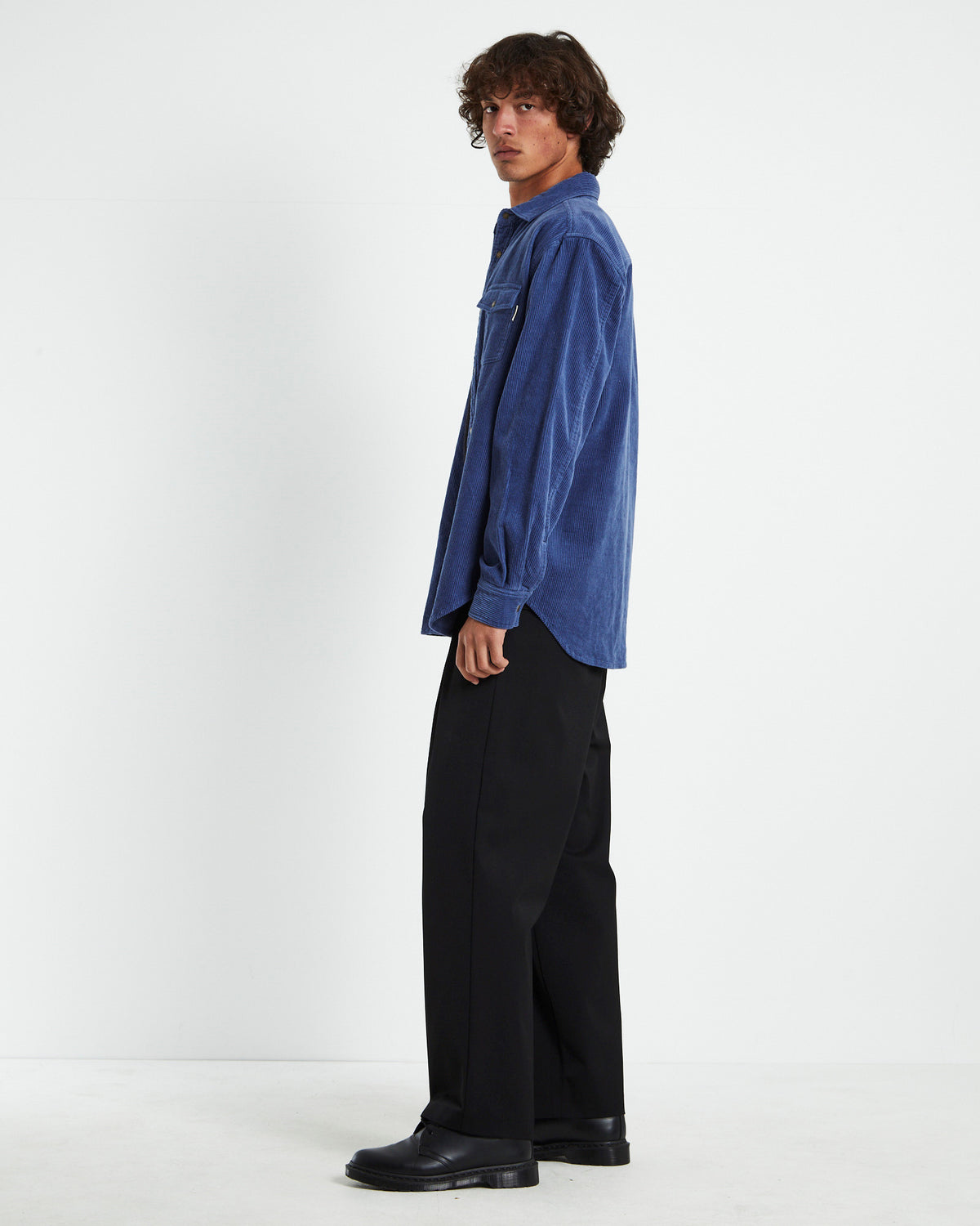 Cassian Overshirt Washed Navy NAVY