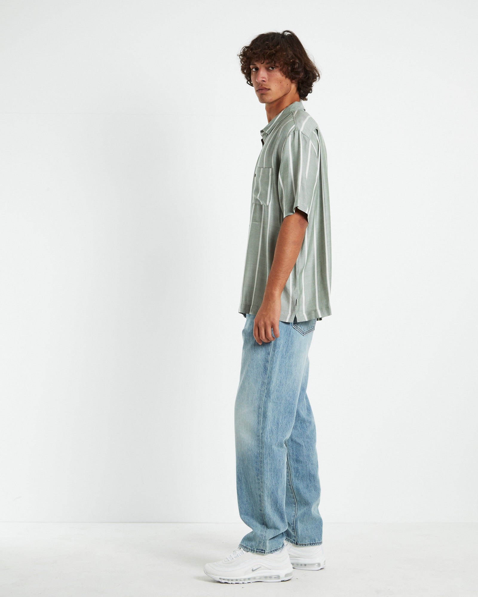 Society Short Sleeve Resort Shirt Forest Green GREEN