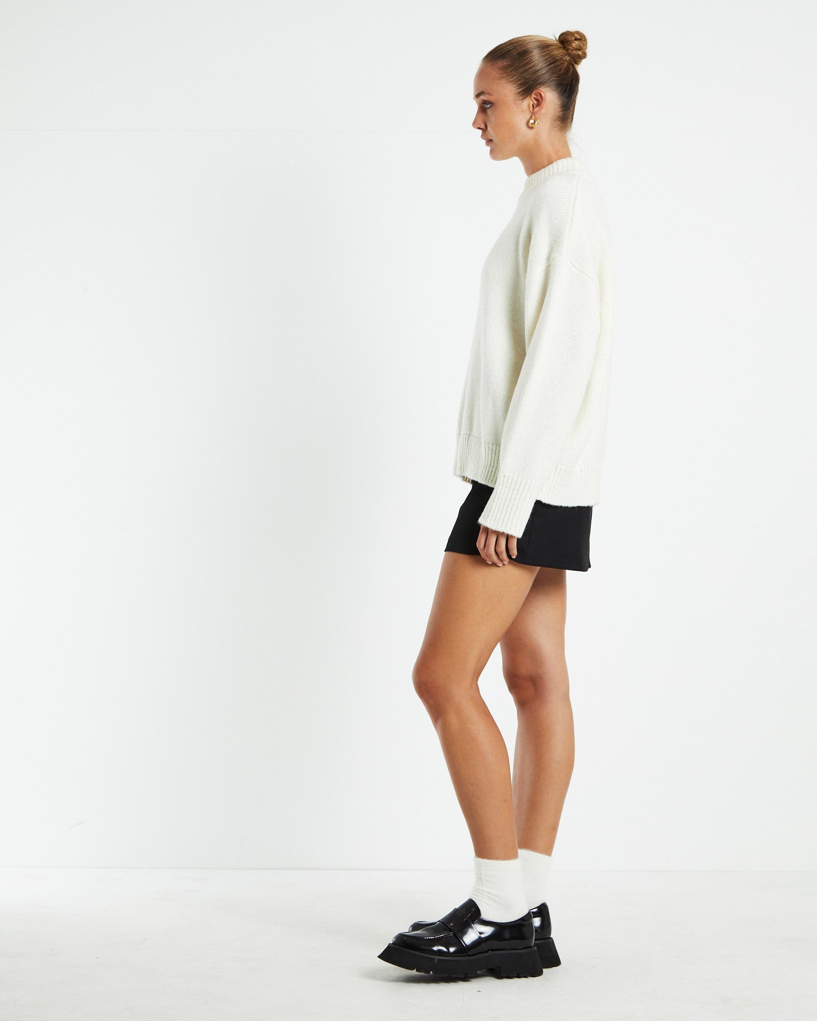 Maxie Oversized Knit Jumper Coconut White OFF WHIT