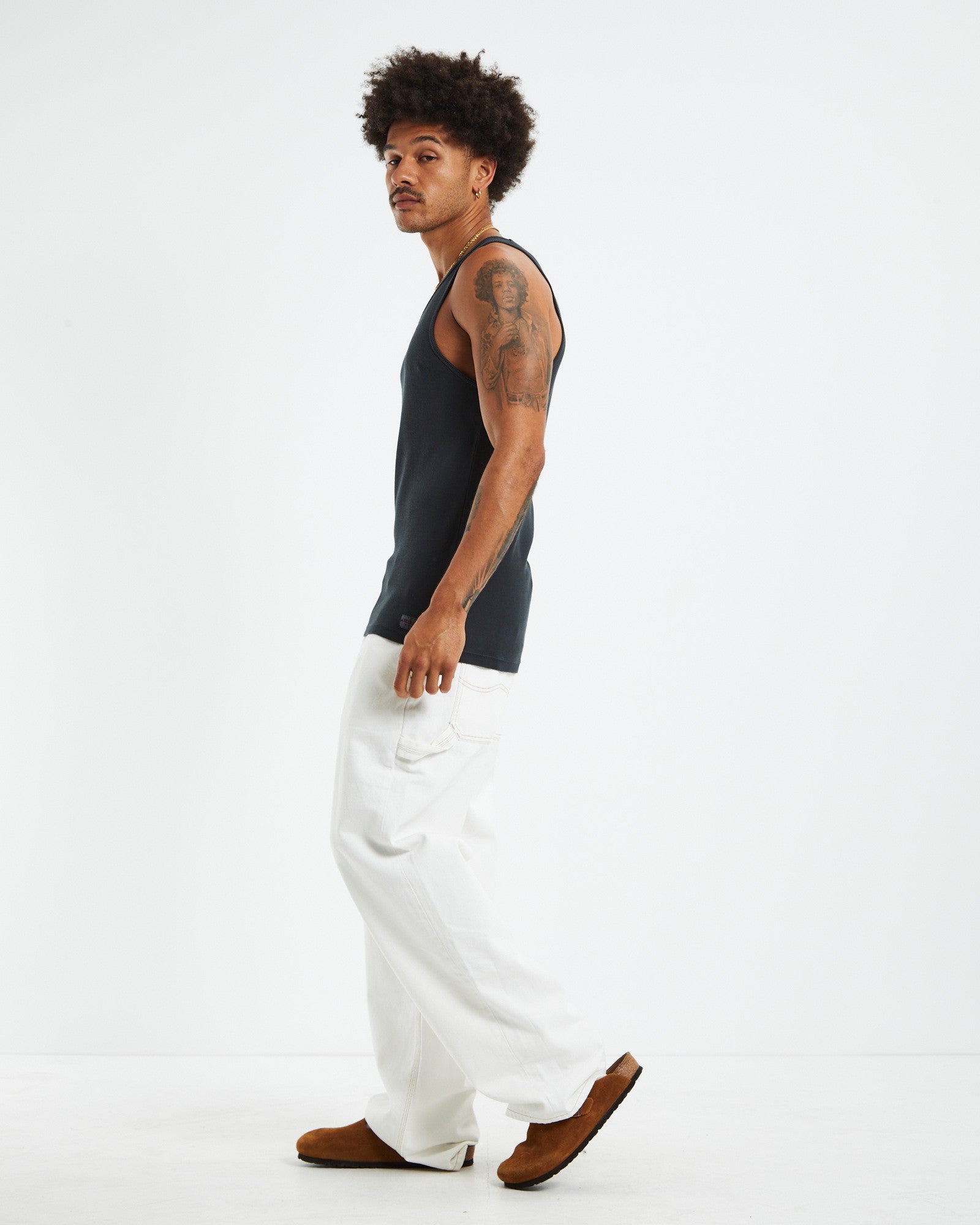 Trade Rib Tank Sulphur Black BLACK