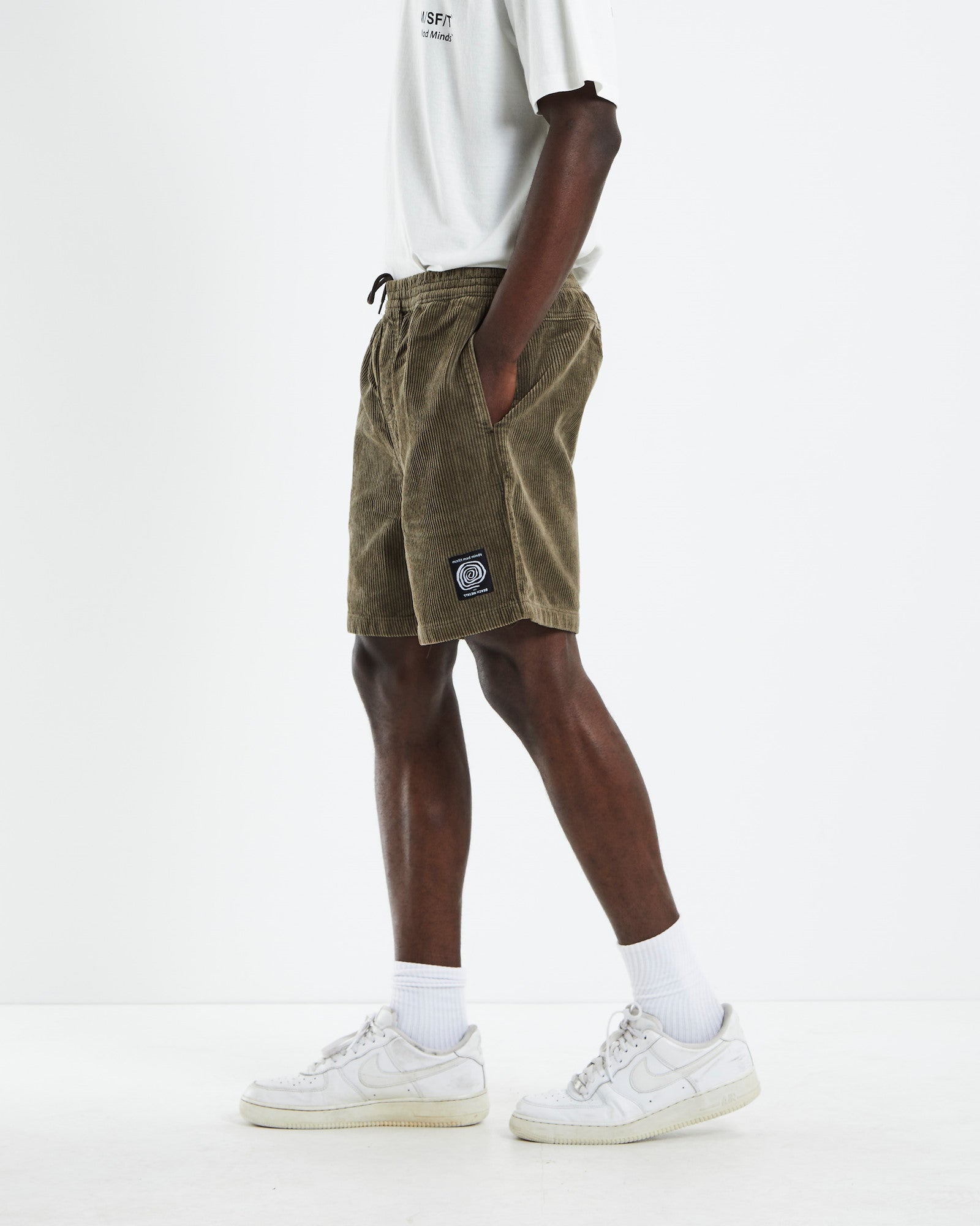 Pigment Cotton Cord Beach Metal Shorts Brown BROWN