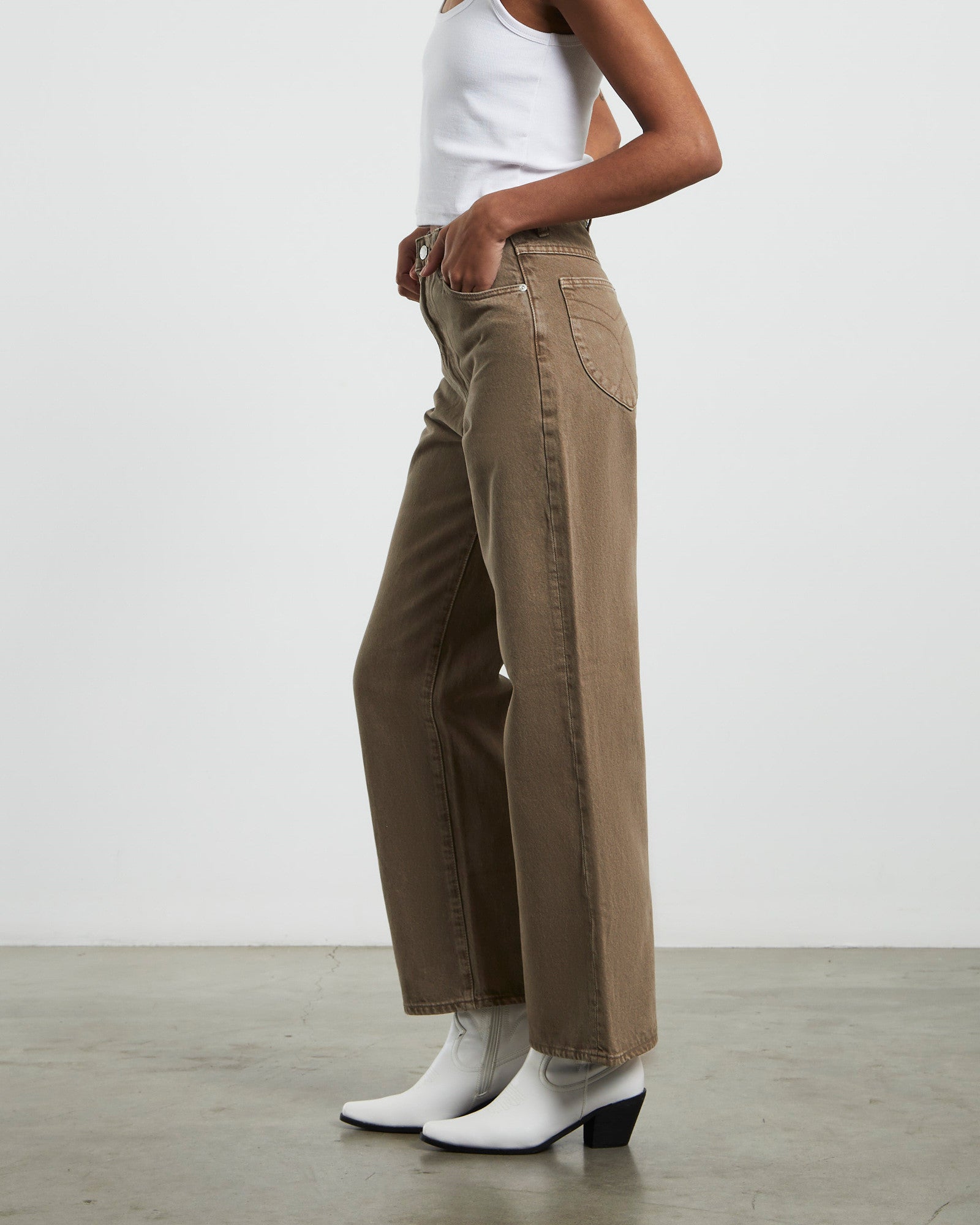 Heidi Jeans Ankle Mink Brown BROWN