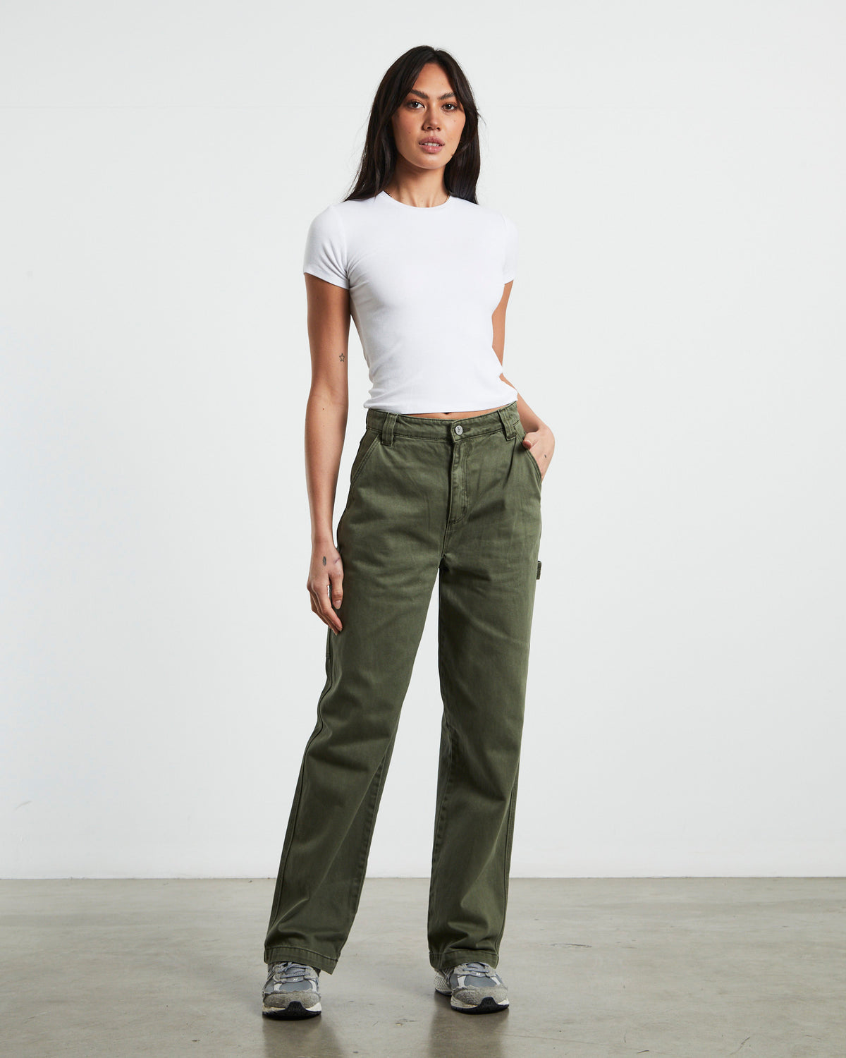 A Carrie Carpenter Jeans Army Green GREEN