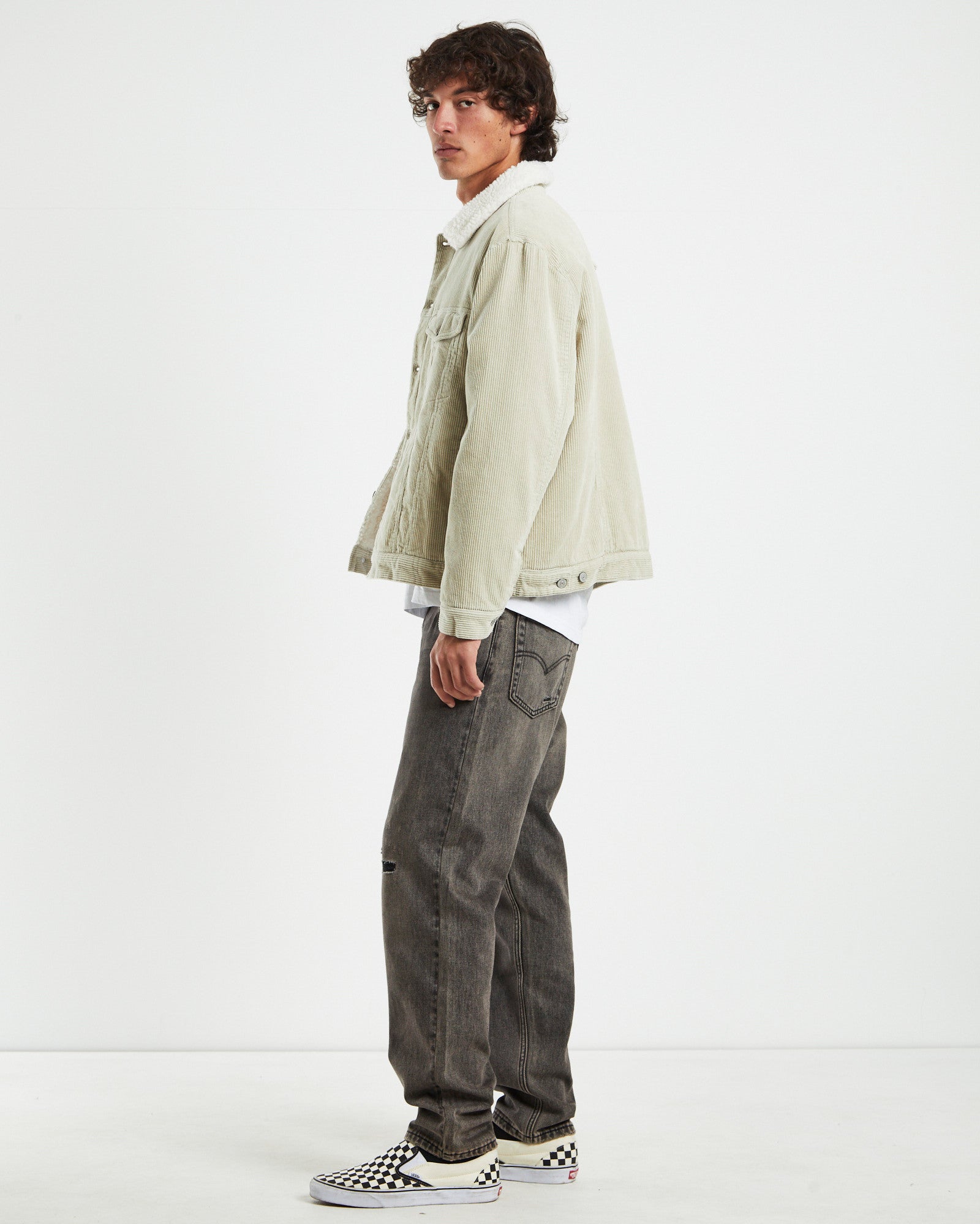 Switch Cord Borg Jacket Tan