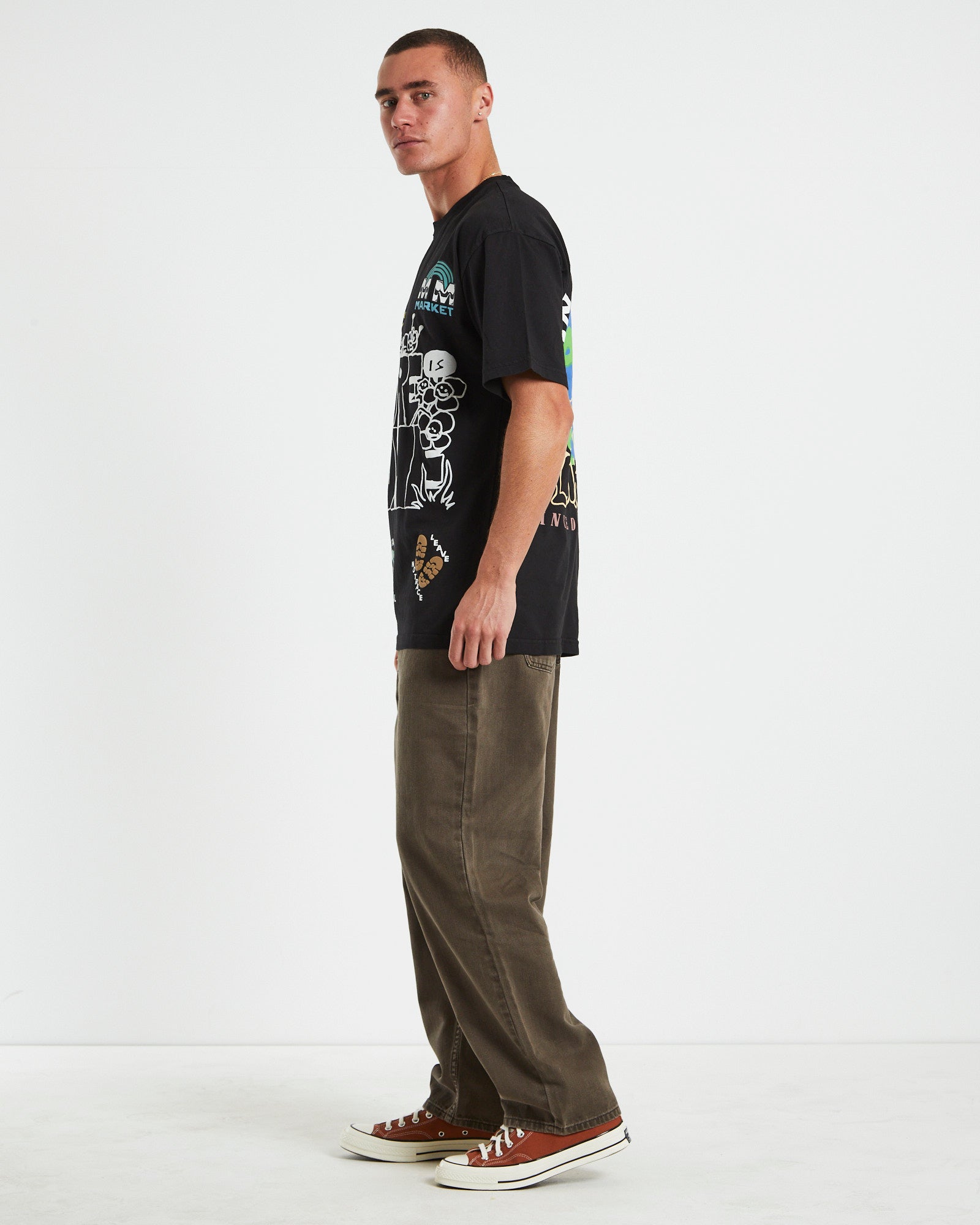 Nature Is Home Short Sleeve T-Shirt in Vintage Black BLACK