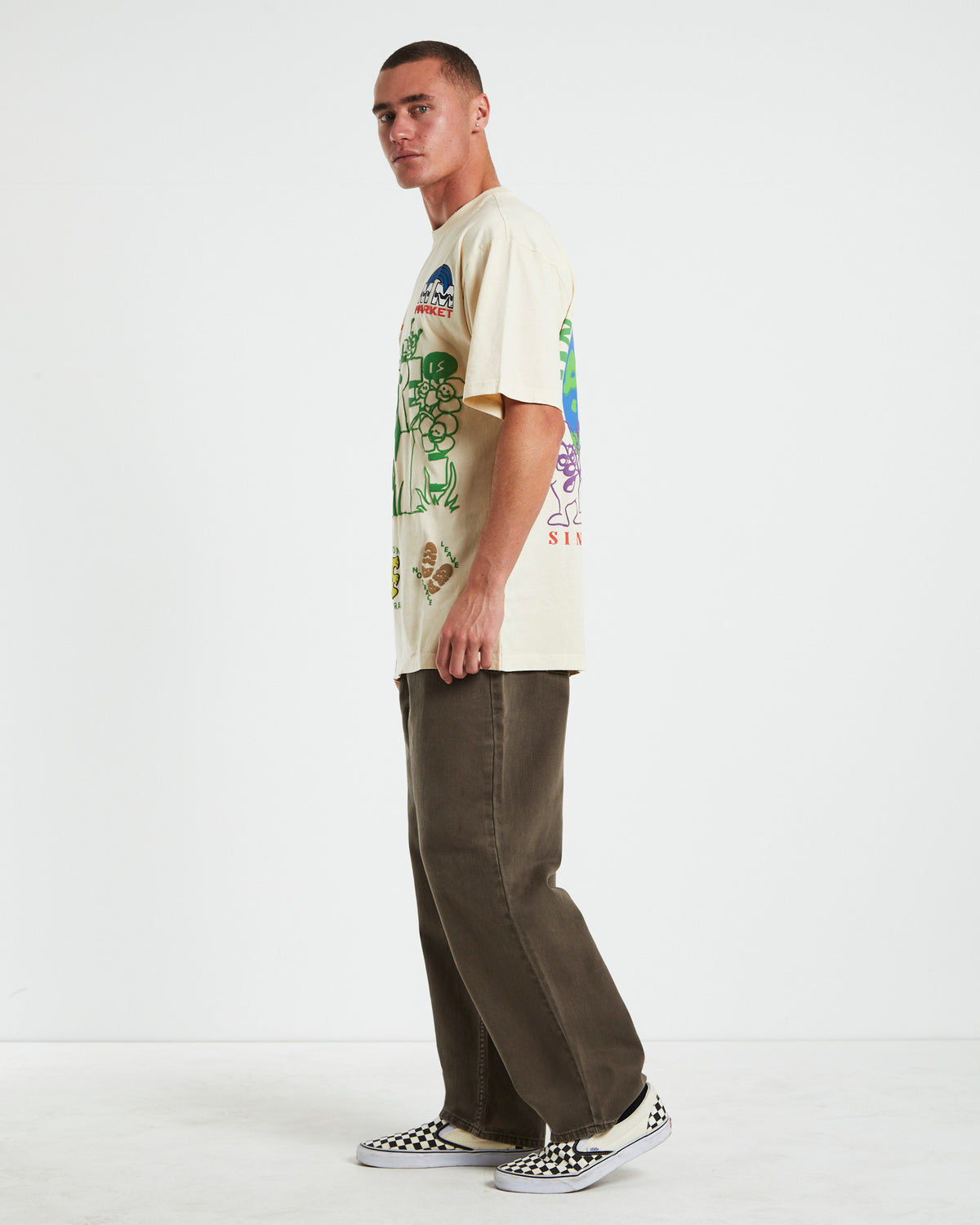 Nature Is Home Short Sleeve T-Shirt in Sand NATURAL
