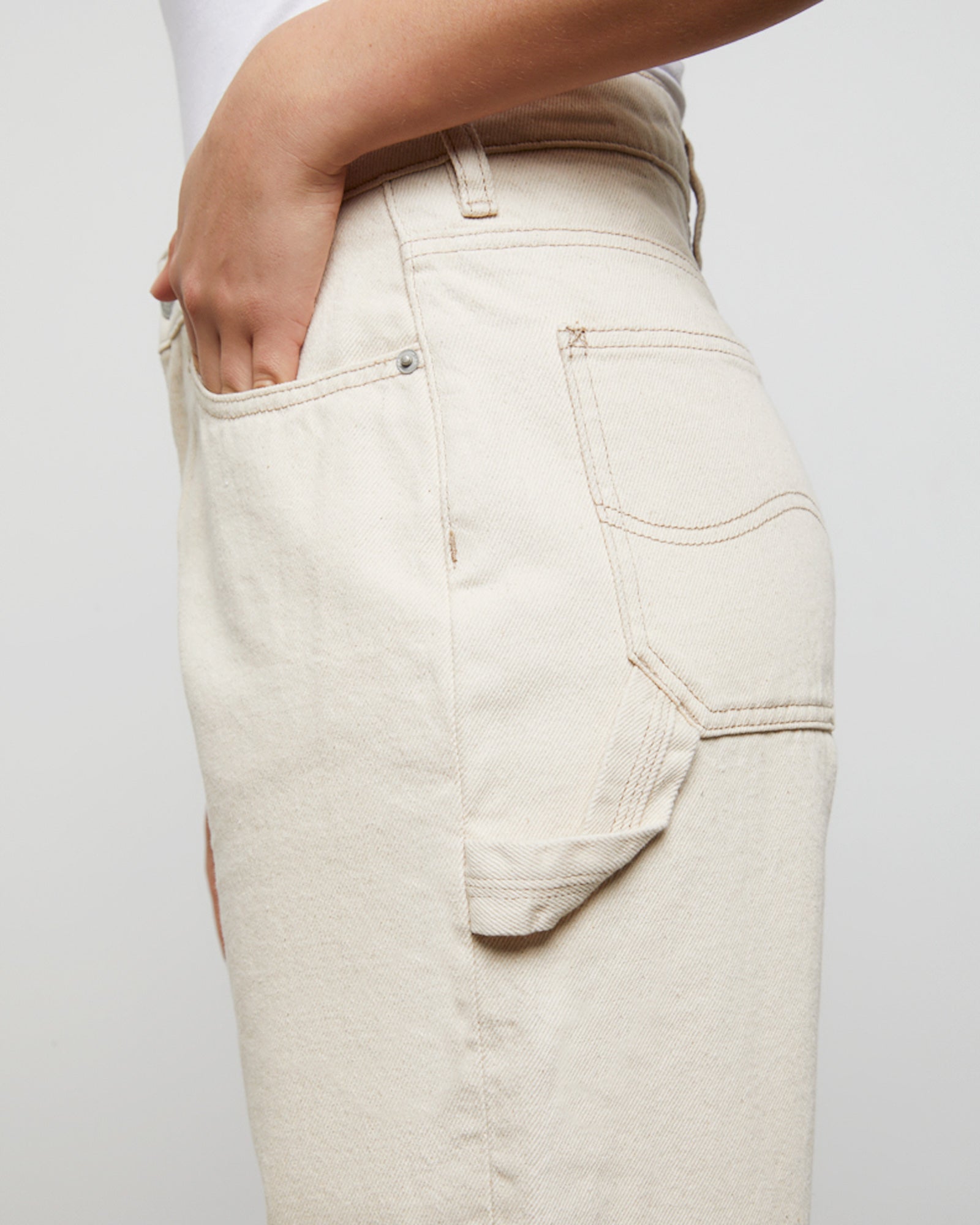 90s Mid Baggy Denim Jeans Organic Ecru DENIM