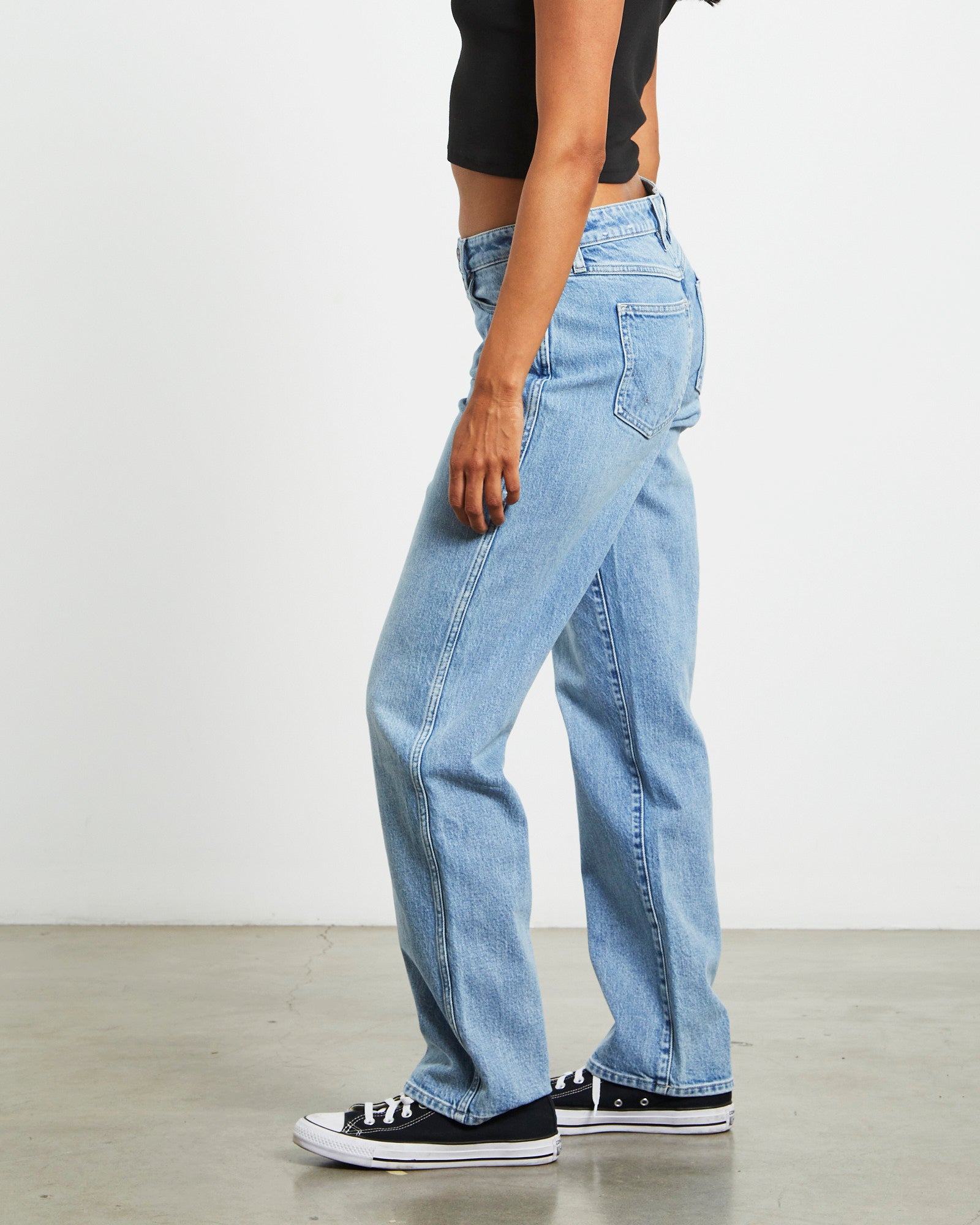 Low Rise Claudia Straight Denim Jeans Cloudy DENIM