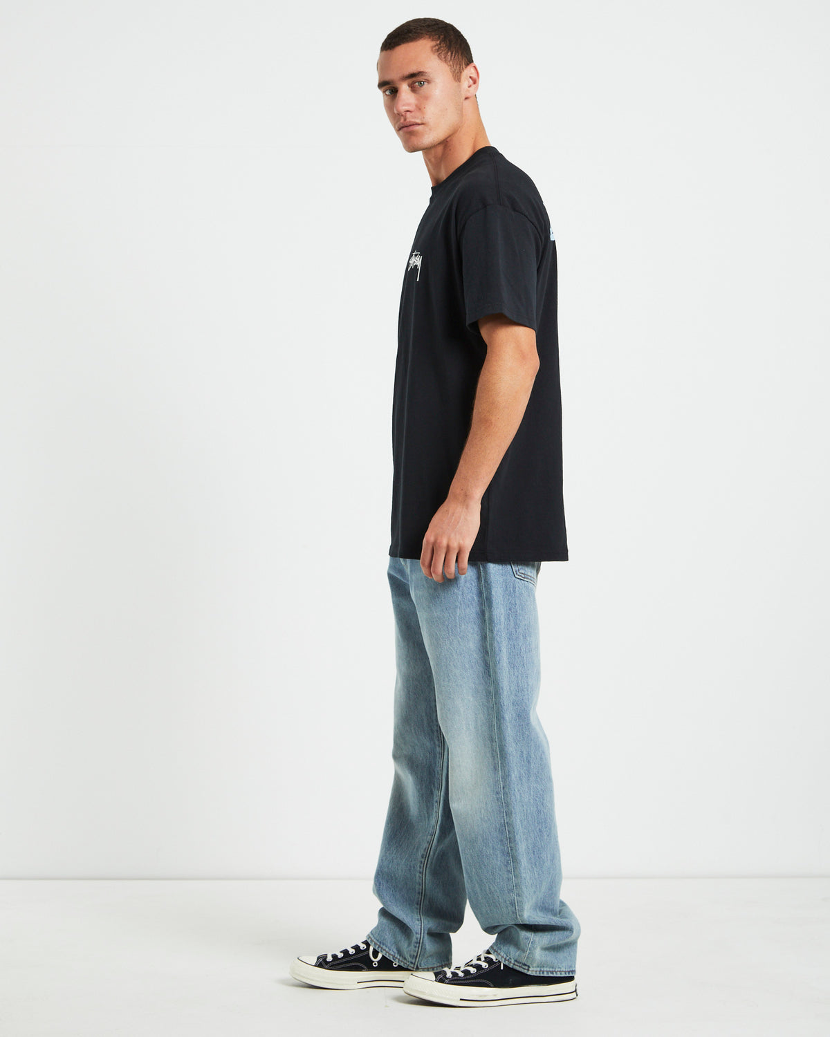 Pair Of Dice Solid Short Sleeve T-Shirt in Black BLACK