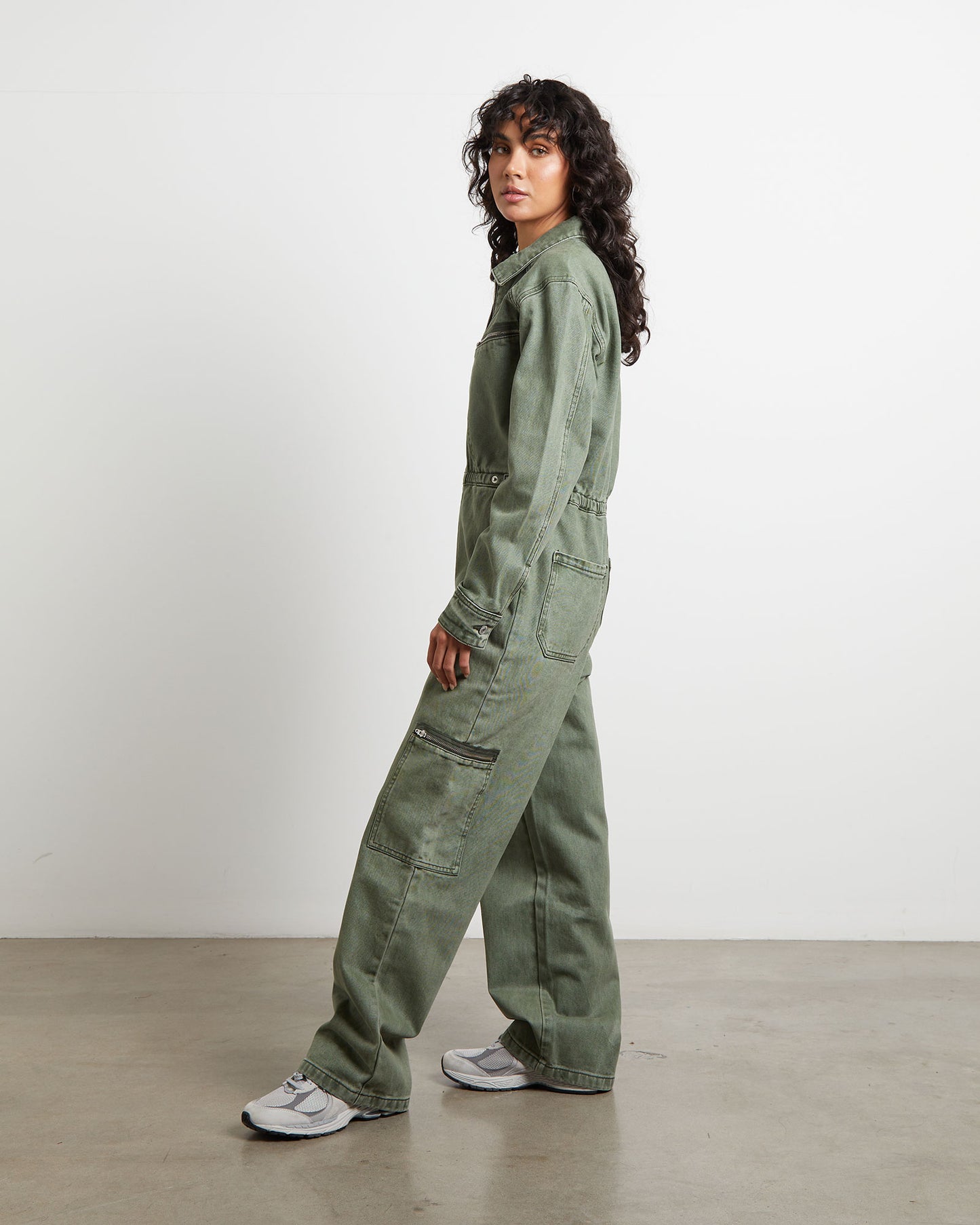 Patti Overalls in Forest Green