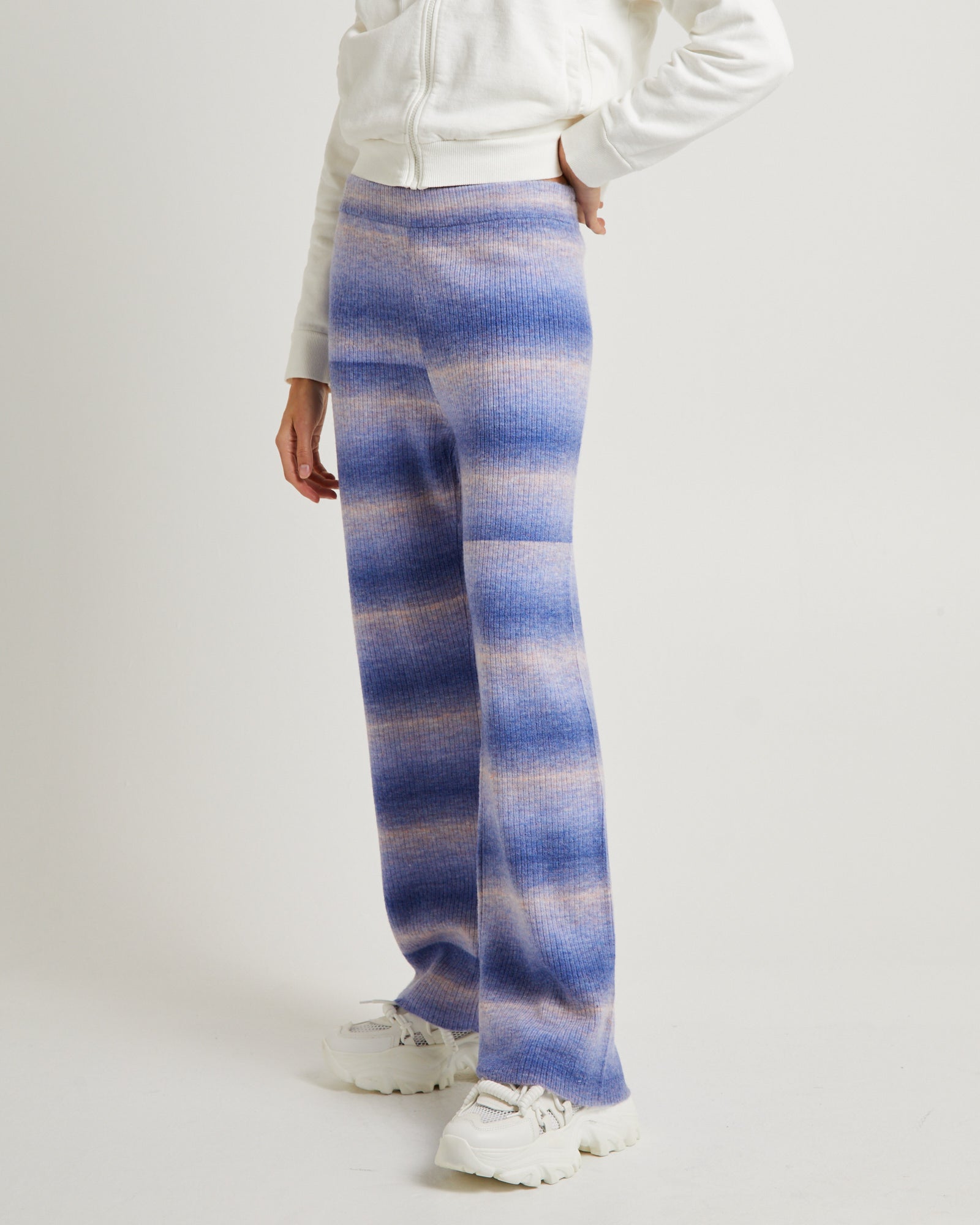Pnoom Wide Leg Knit Pants Powder Blue WASHED VIOLET