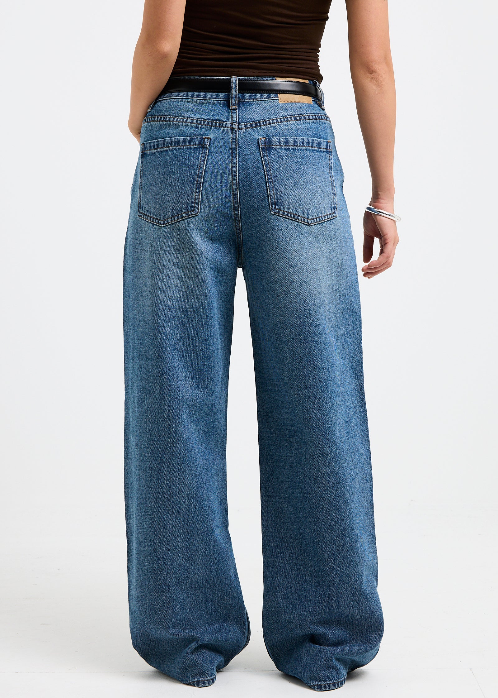 Alexa Mid Rise Relaxed Denim Jeans VINTAGE BLUE