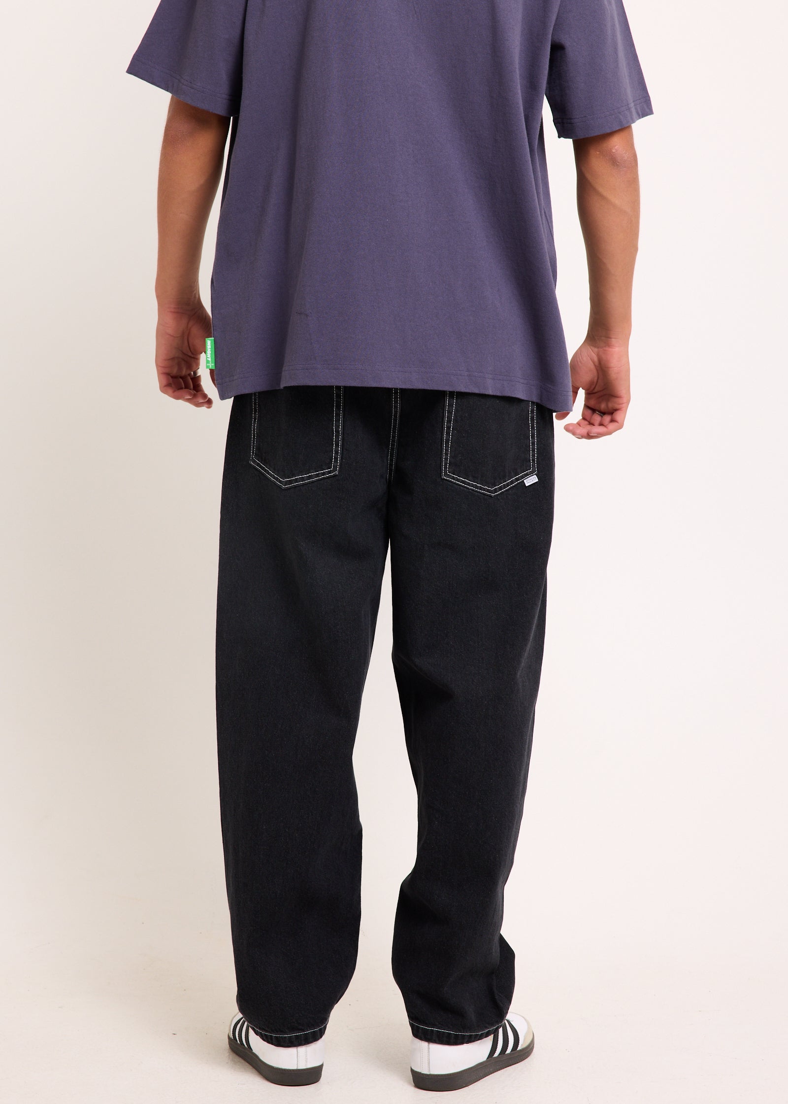 Wide Boy Denim Jeans SILVER BLACK