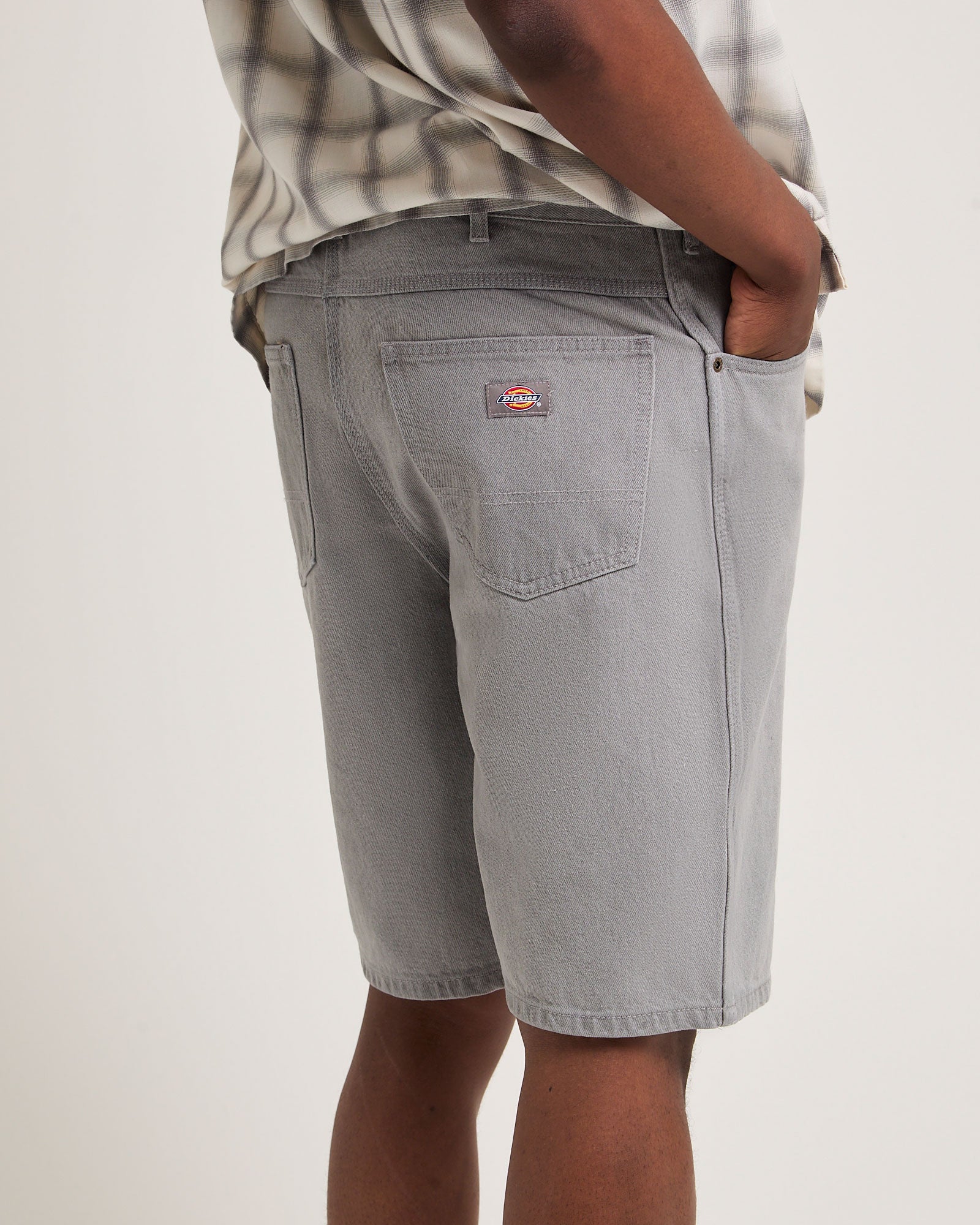10" Denim Shorts LIGHT GREY