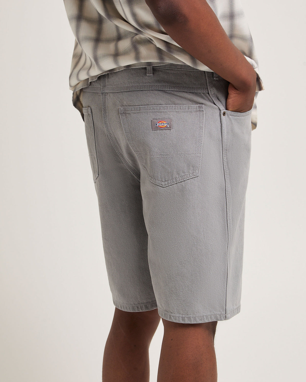 10" Denim Shorts LIGHT GREY