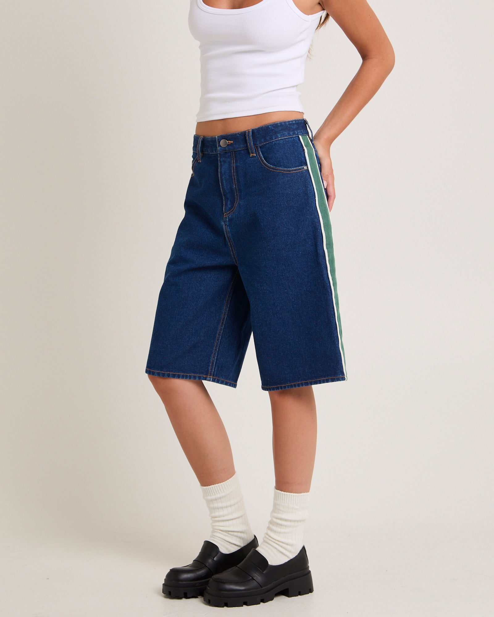 Bong Rule Denim Jorts SUN FADED INDIGO