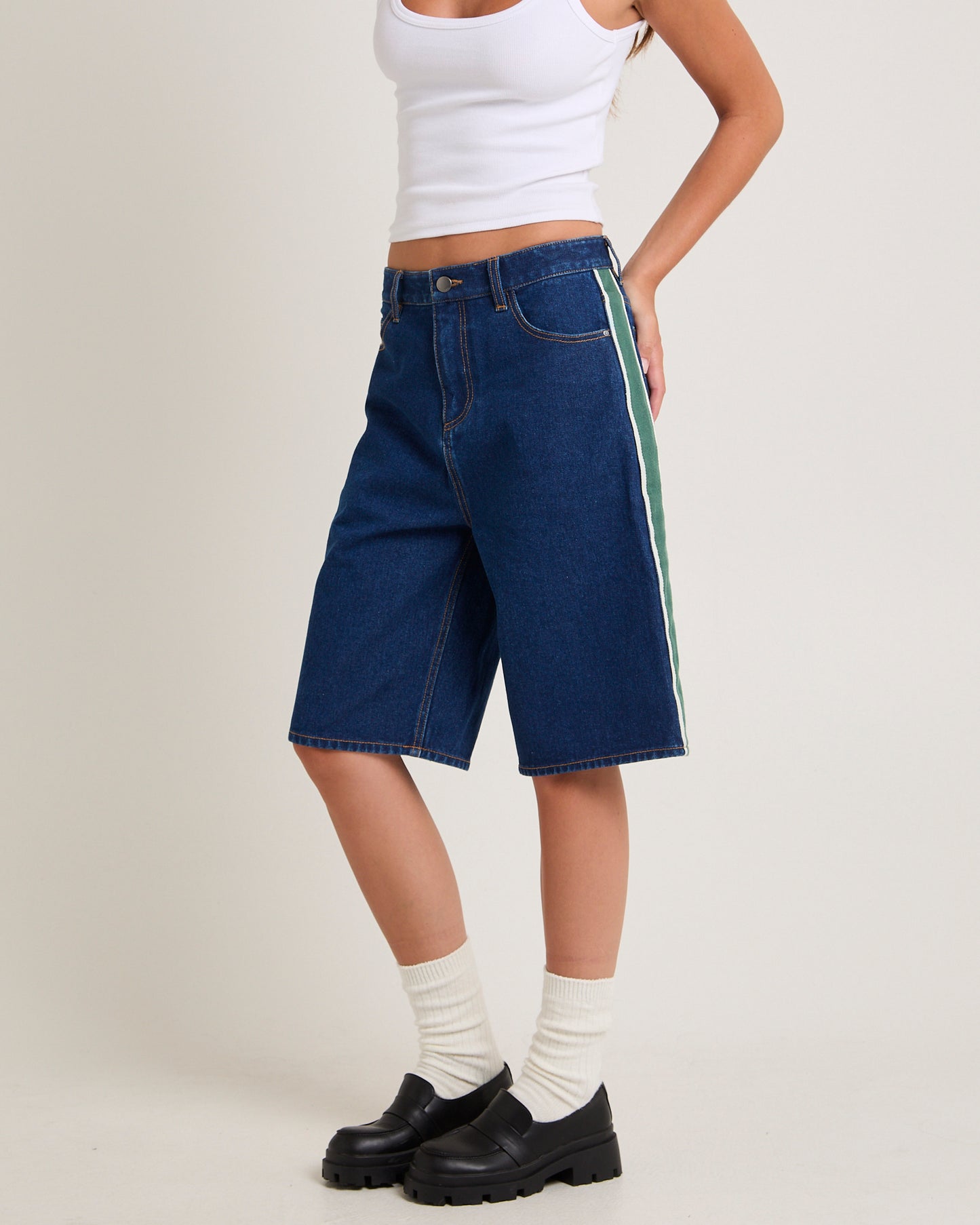 Bong Rule Denim Jorts SUN FADED INDIGO