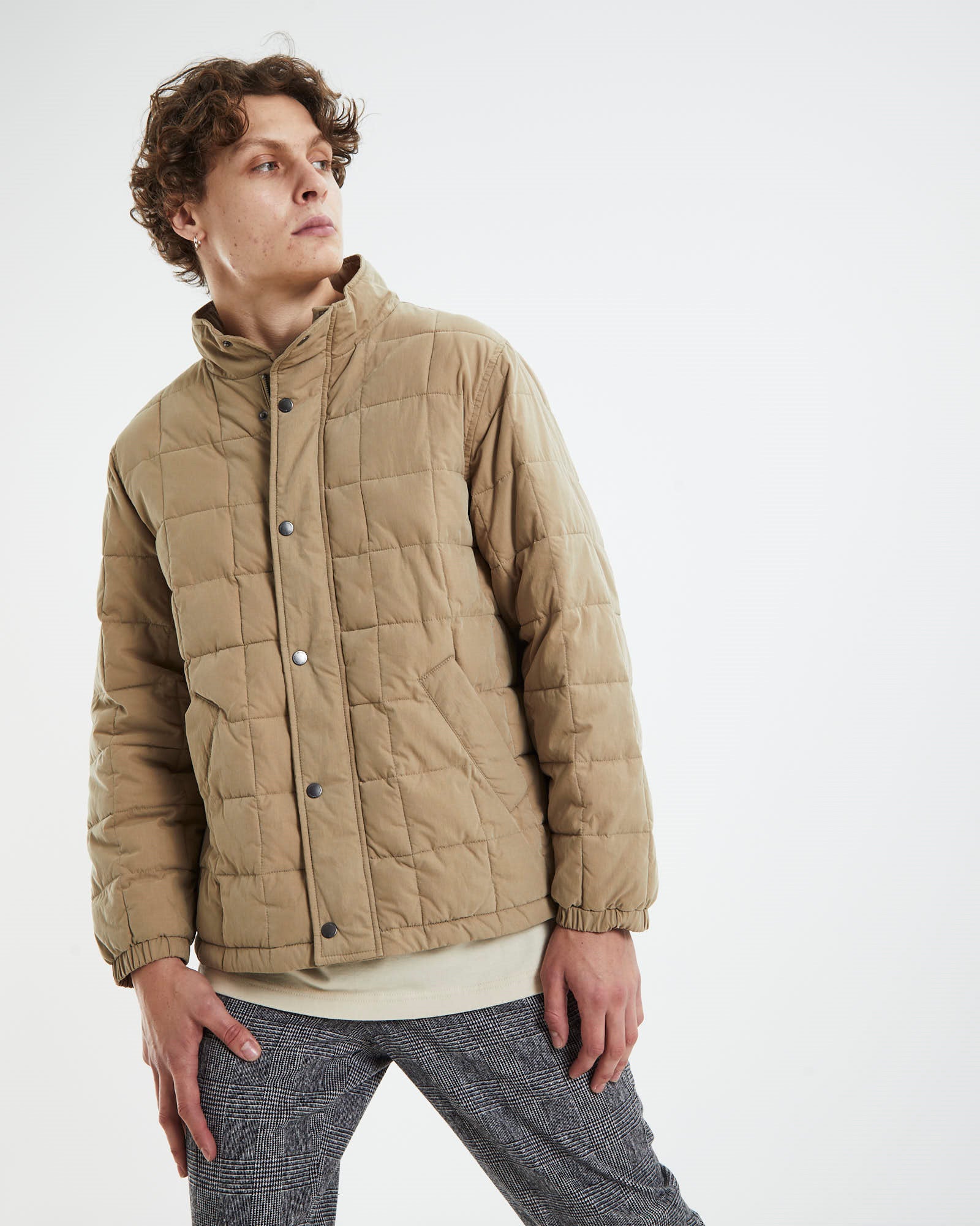 Brenton Puffer Jacket Brown BROWN