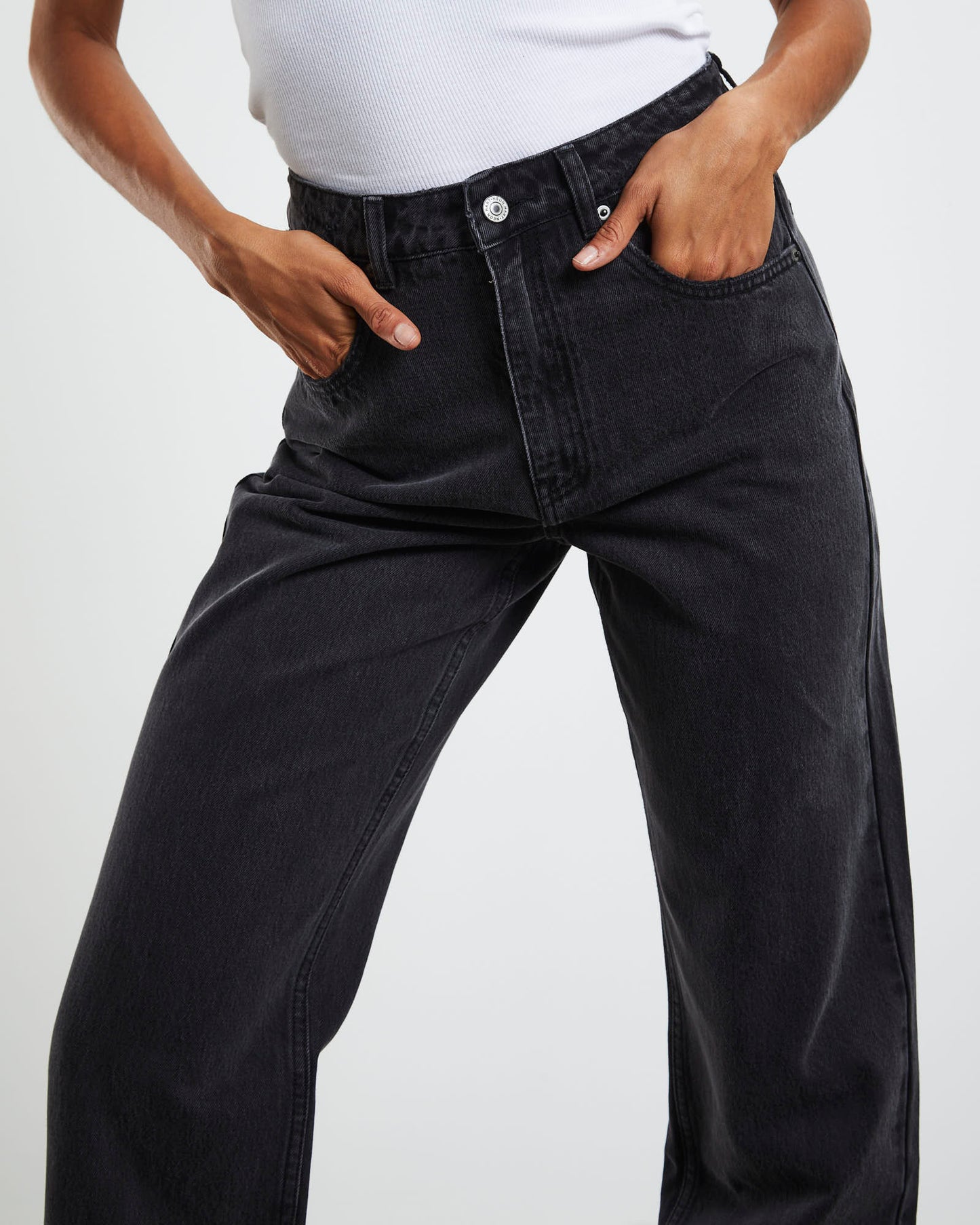 Brandi High Rise Straight Leg Jeans Vintage Black