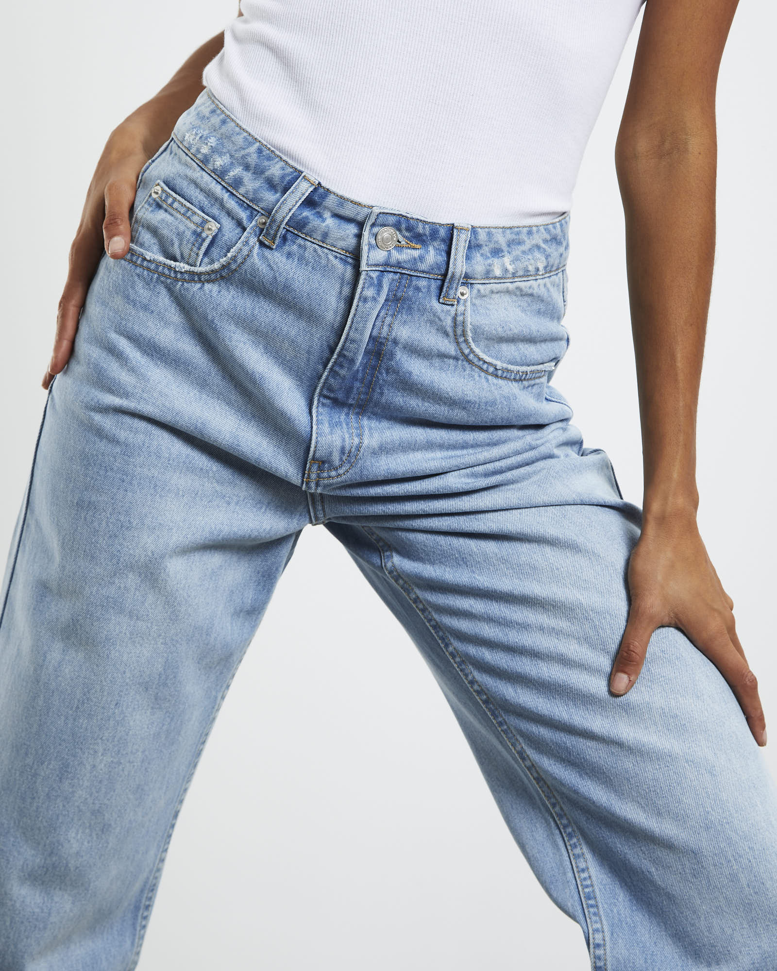 Brandi High Rise Straight Leg Jeans Vintage Blue BLUE