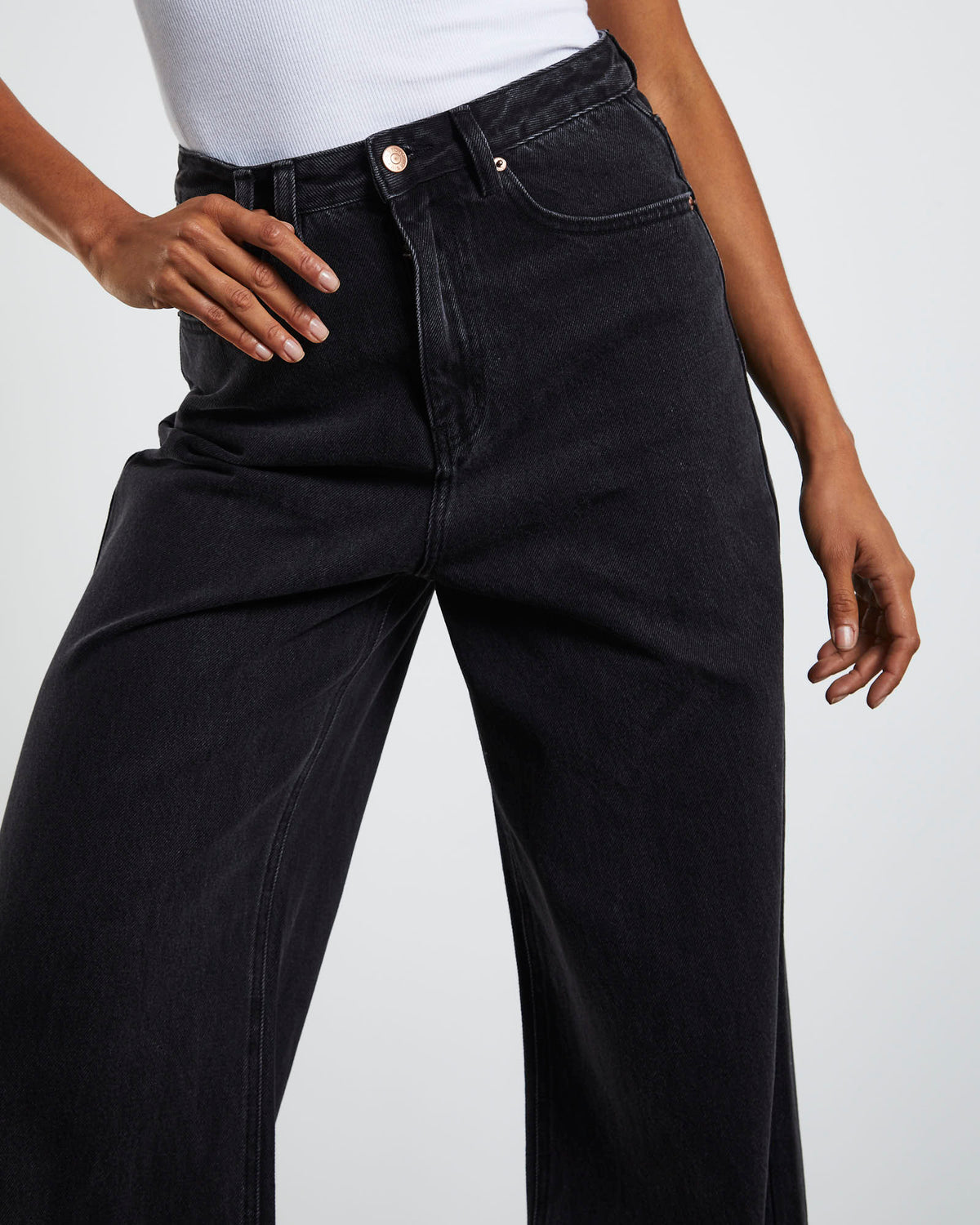 Nikita Extreme Wide Leg Jeans After Dark Black BLACK
