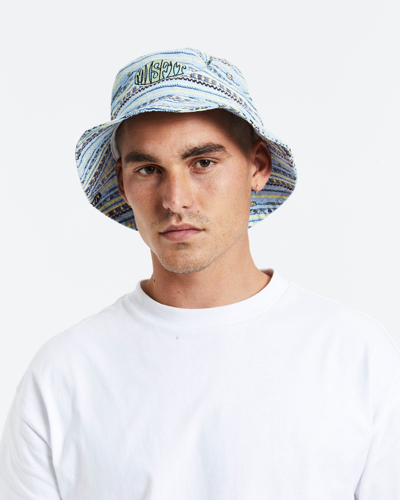 Taboo Printed Bucket Hat Blue BLUE