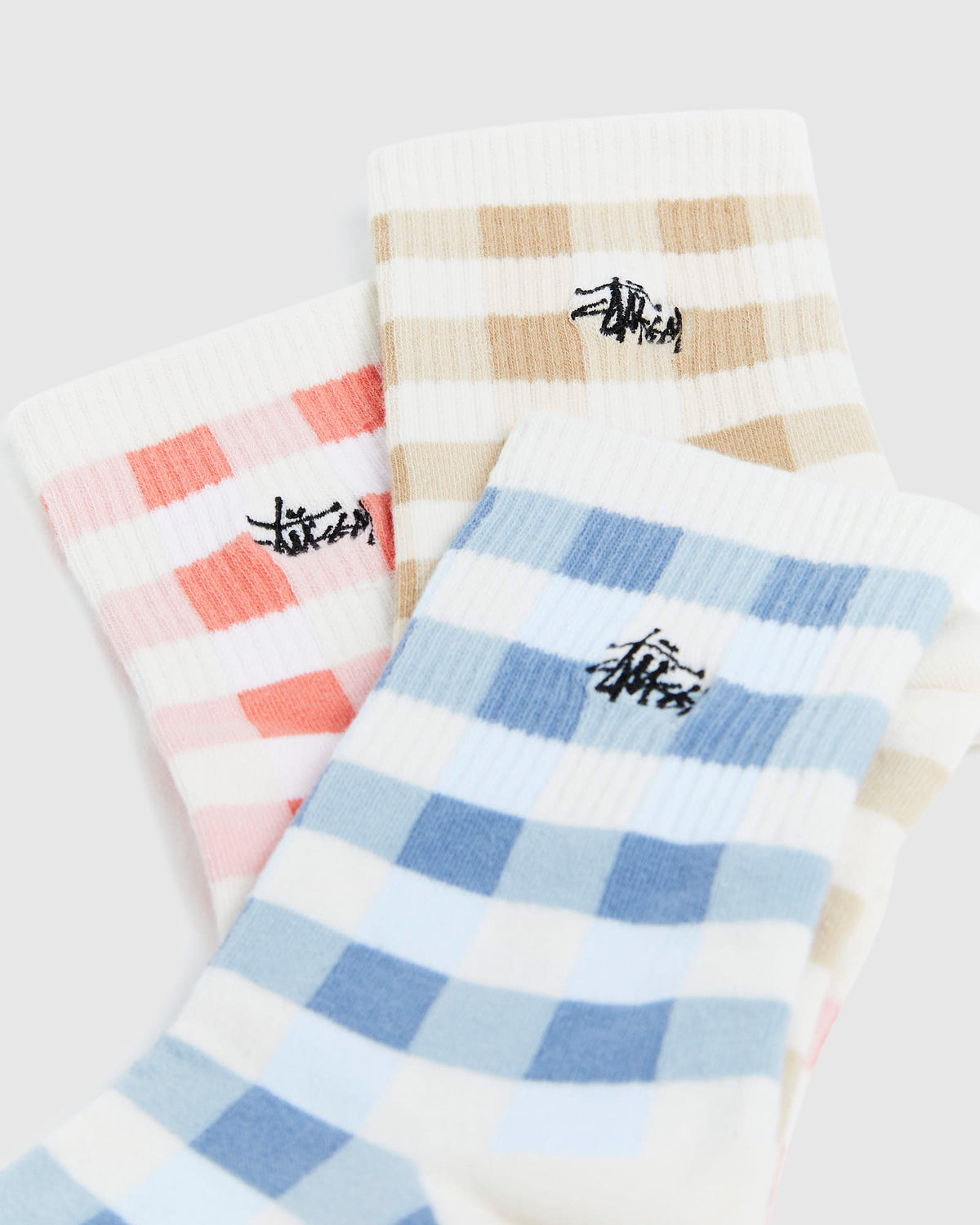 Checked Socks 3 Pack Multi MULTI COLOUR