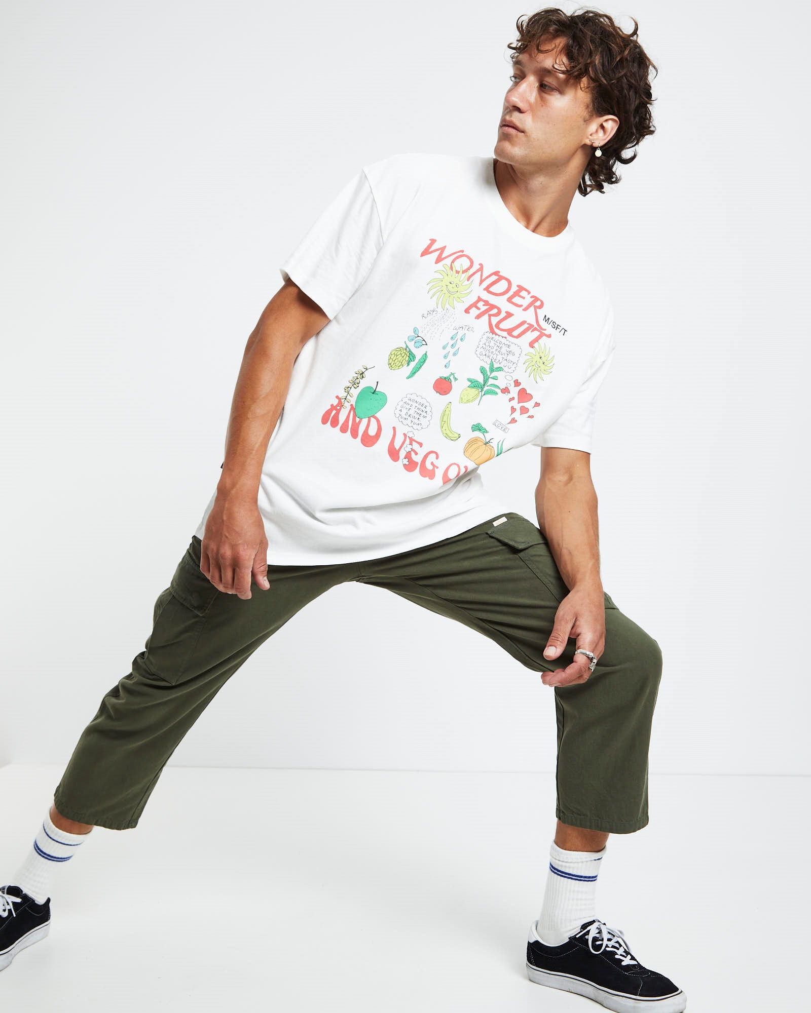 Wonder Fruit T-Shirt Washed White WHITE