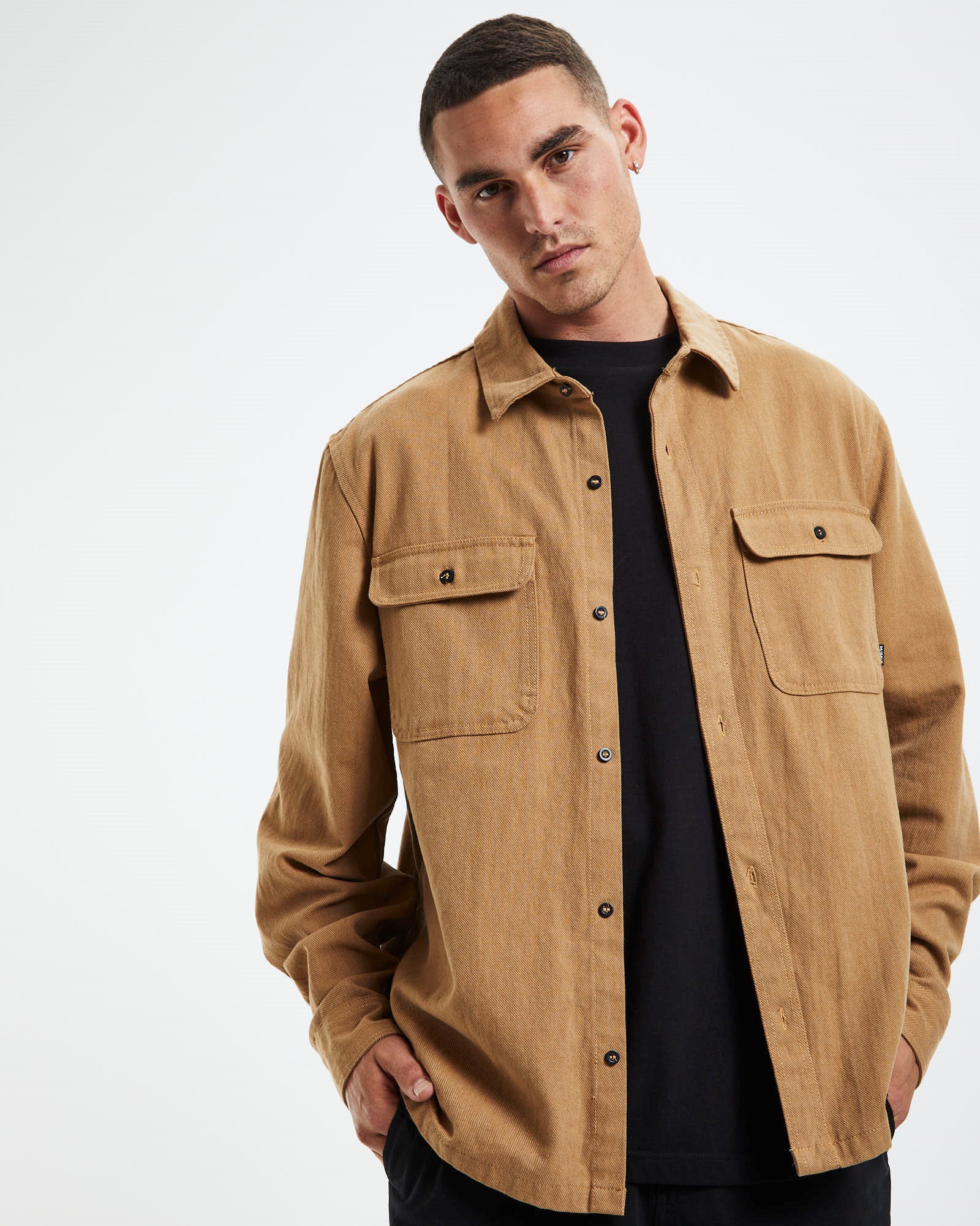 Up Nation Work Long Sleeve Shirt Tan TAN