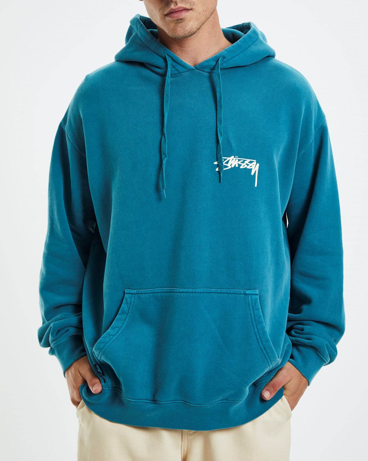 Shadow Script Hoodie Pigment Dark Teal TEAL