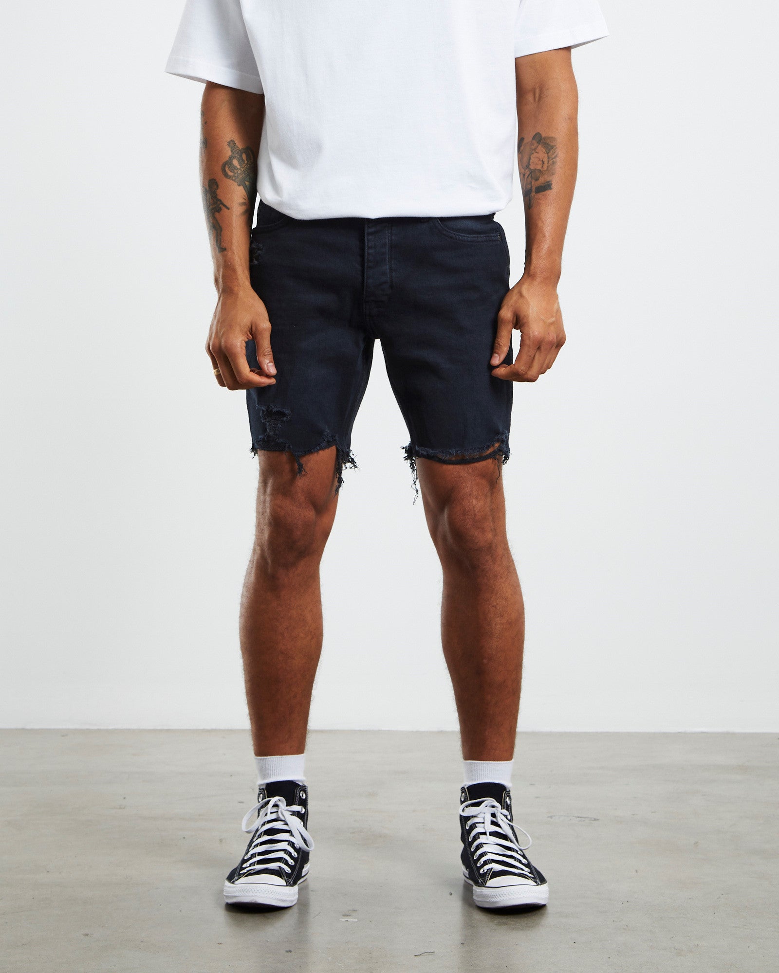 Ray Denim Shorts Cubo Black