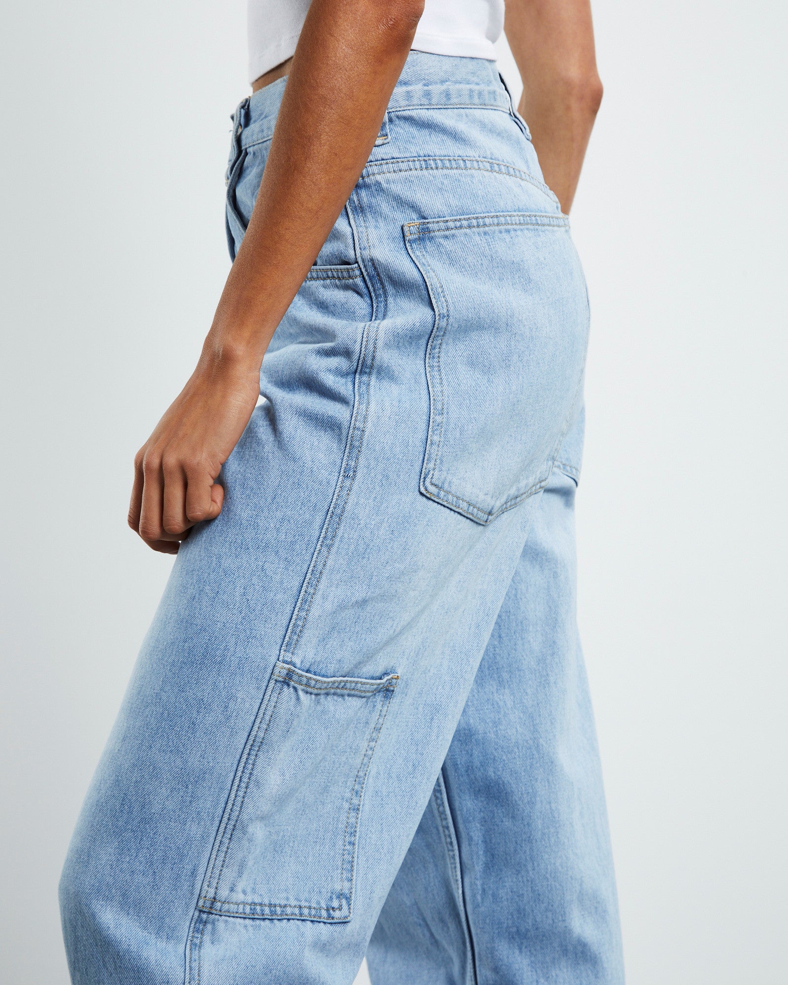 Palmer Relaxed Carpenter Jeans Worn Blue BLUE