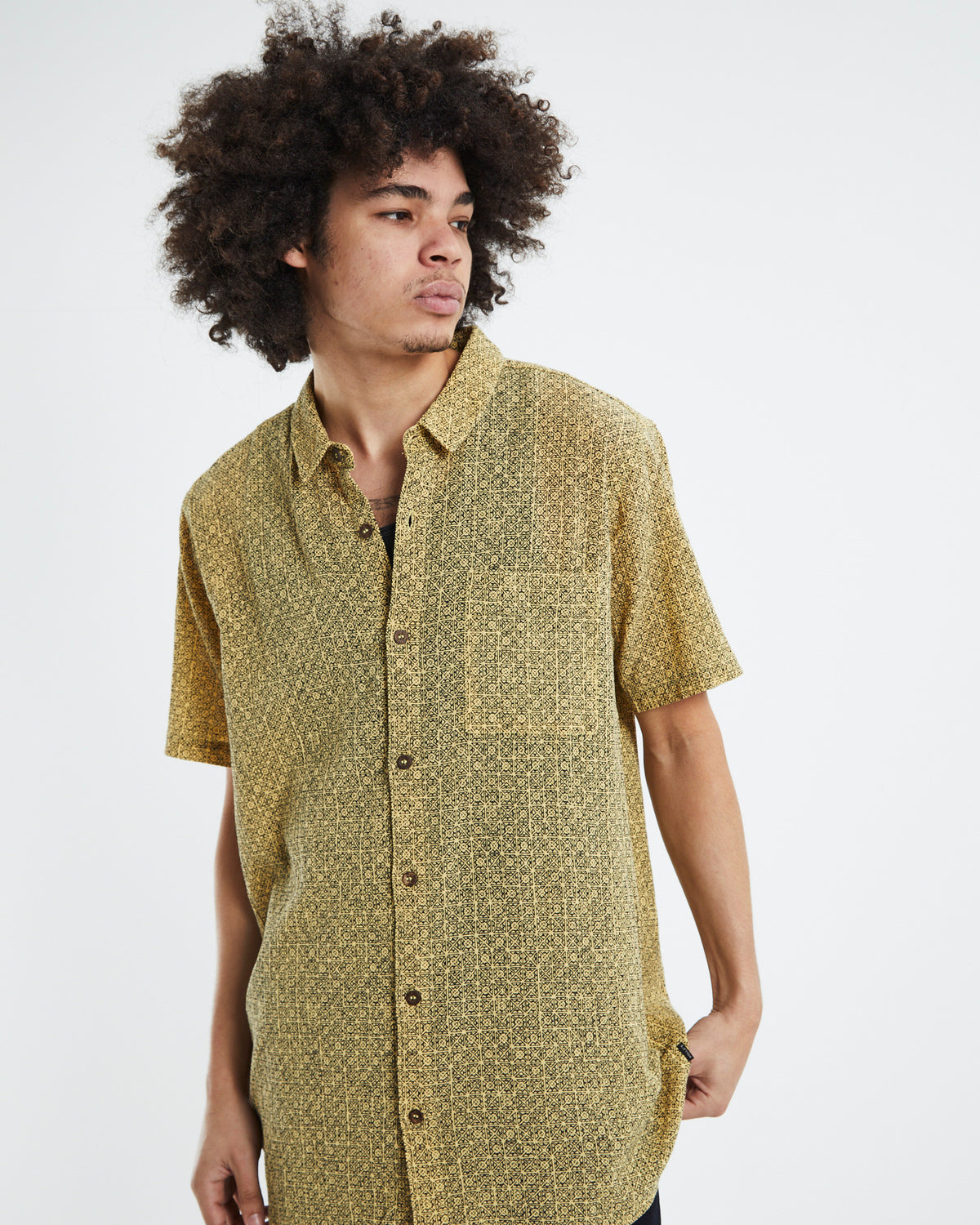 Bon Tiki Short Sleeve Shirt Old Gold GOLD