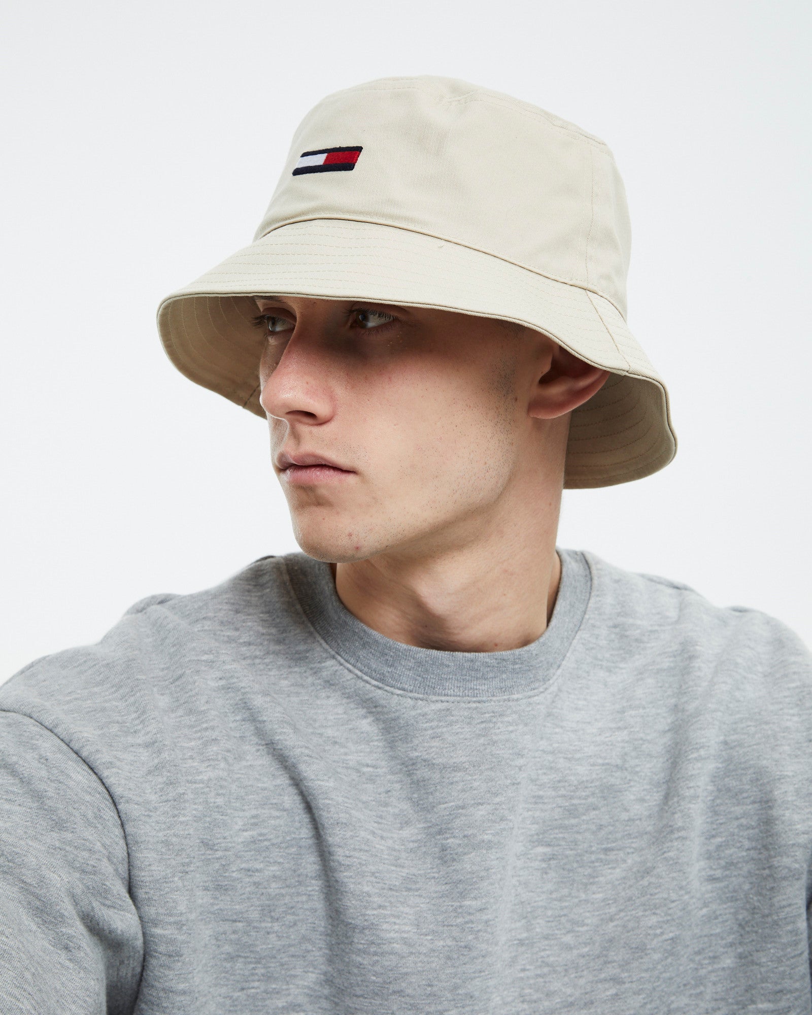 TJM Flag Bucket Hat Sand STONE