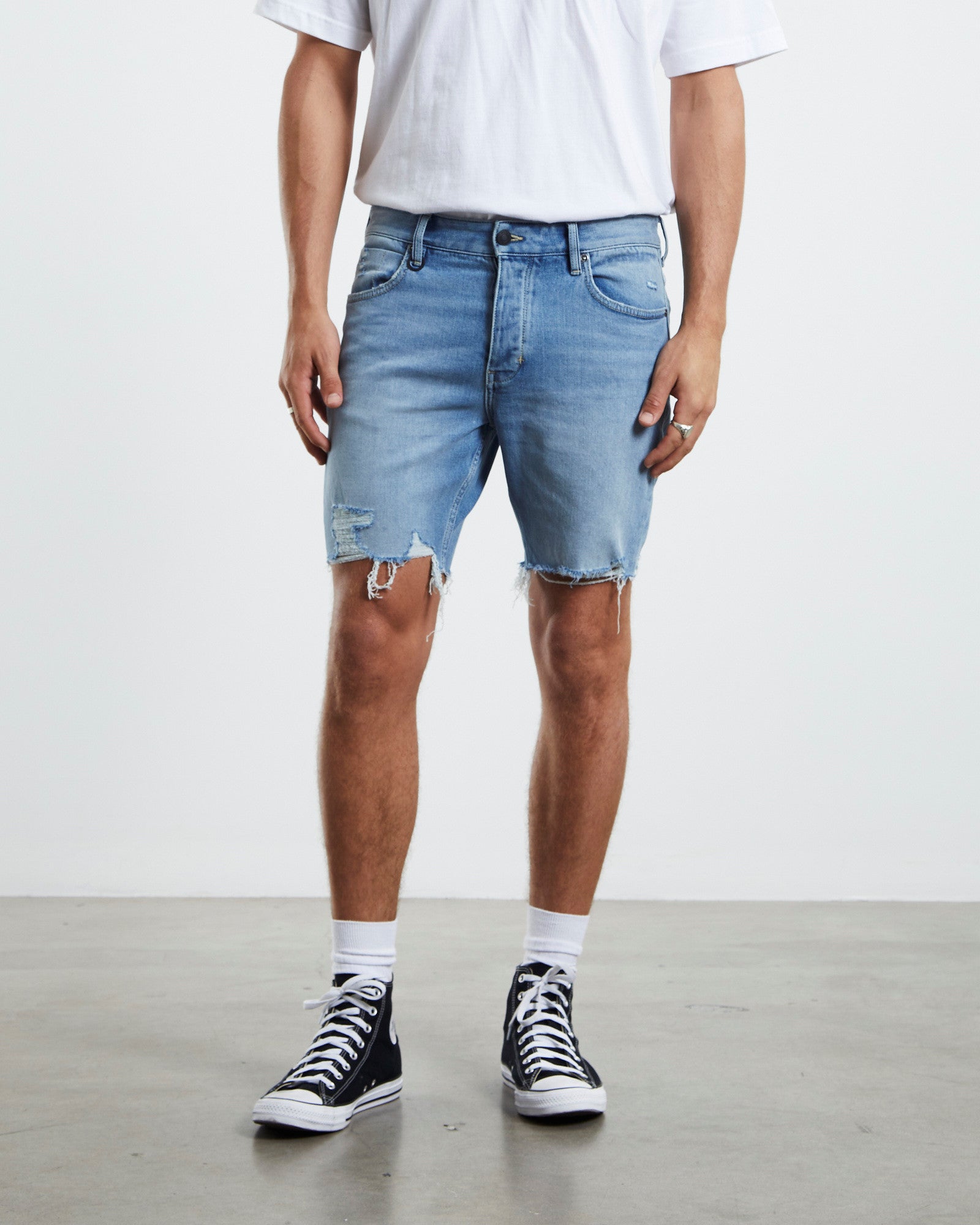 Ray Denim Shorts Shuttle Blue