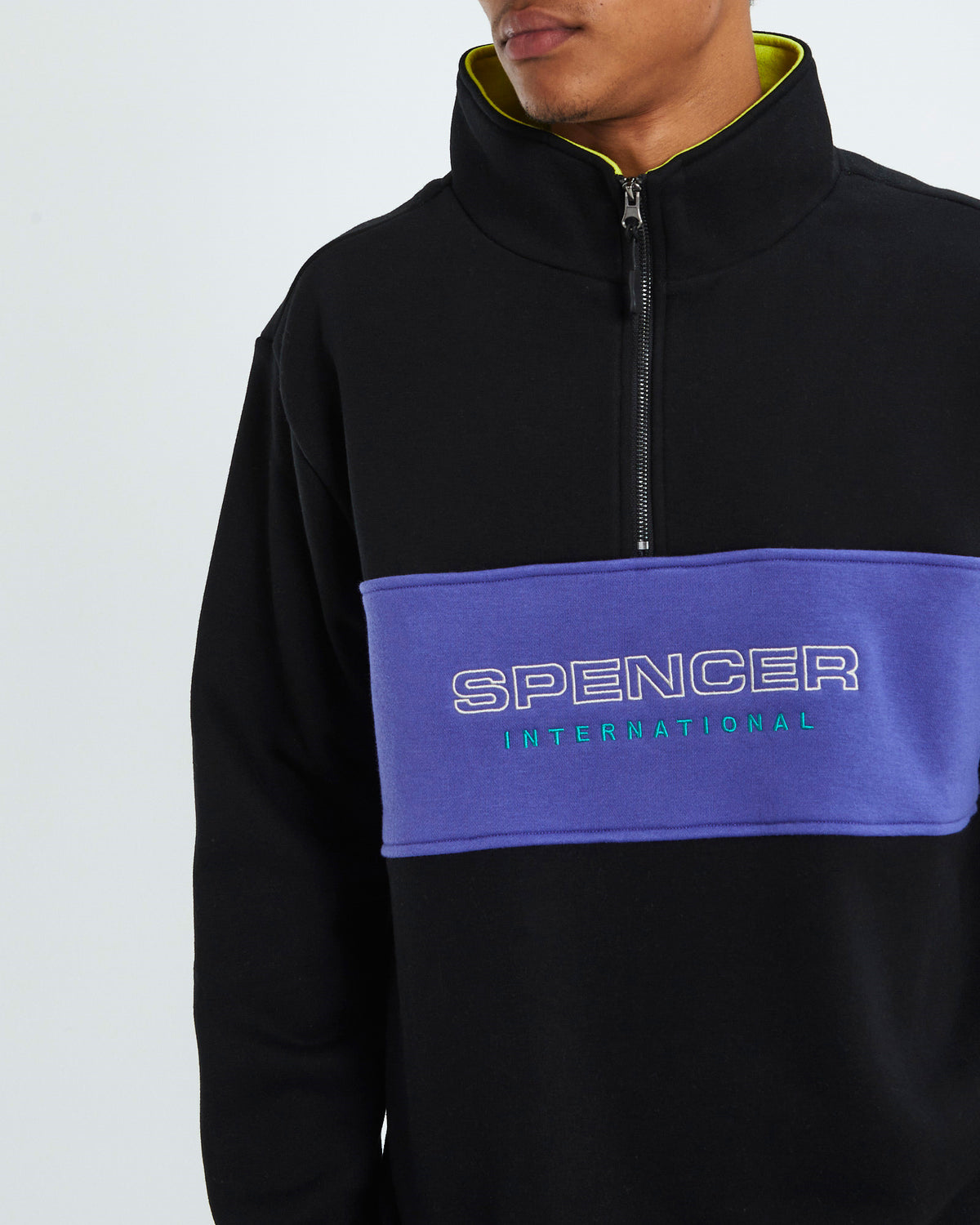 International 1/4 Zip Jumper Neon BLACK