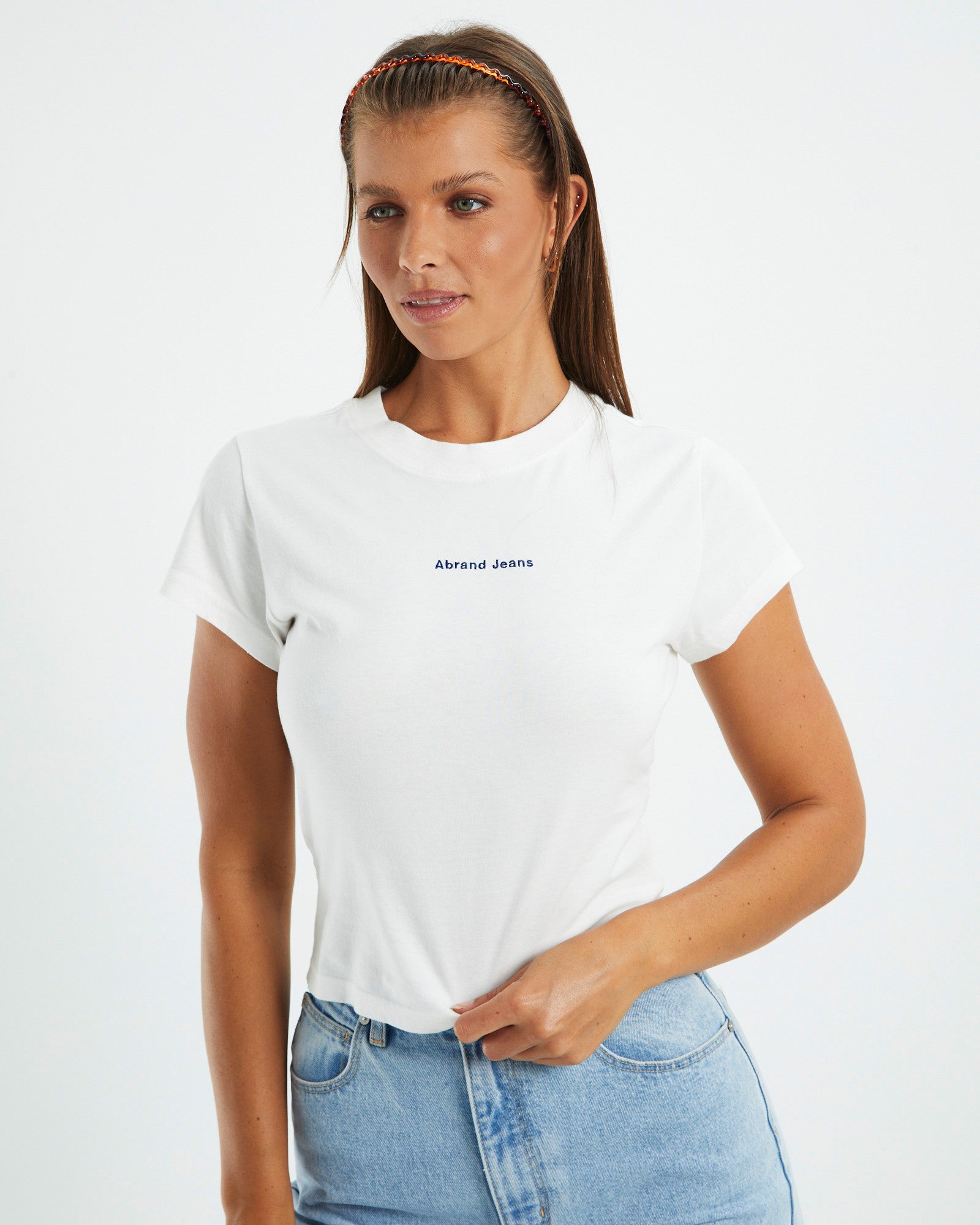A Baby Tee Astral White/Blue WHITE