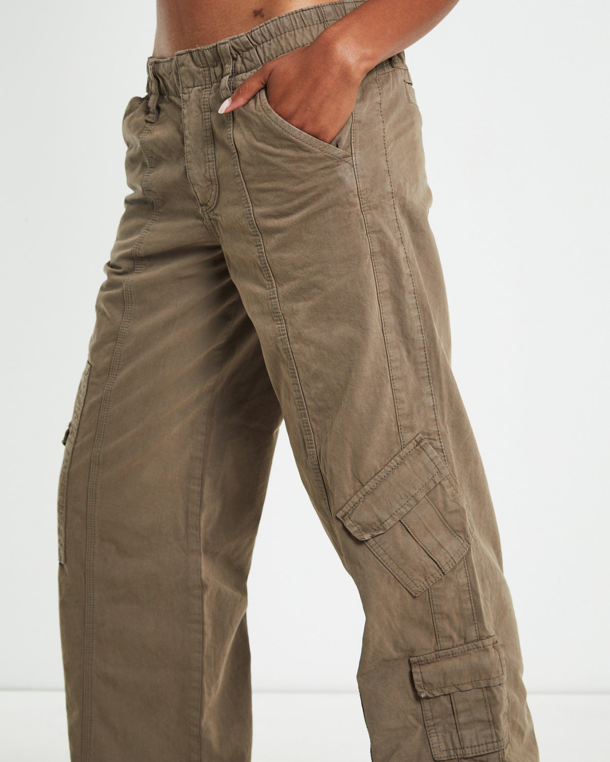 BDG Winter Y2K Cargo Pants Khaki KHAKI