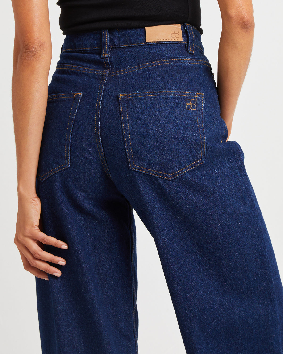 Hailey High Rise Baggy Jeans Ink Blue BLUE