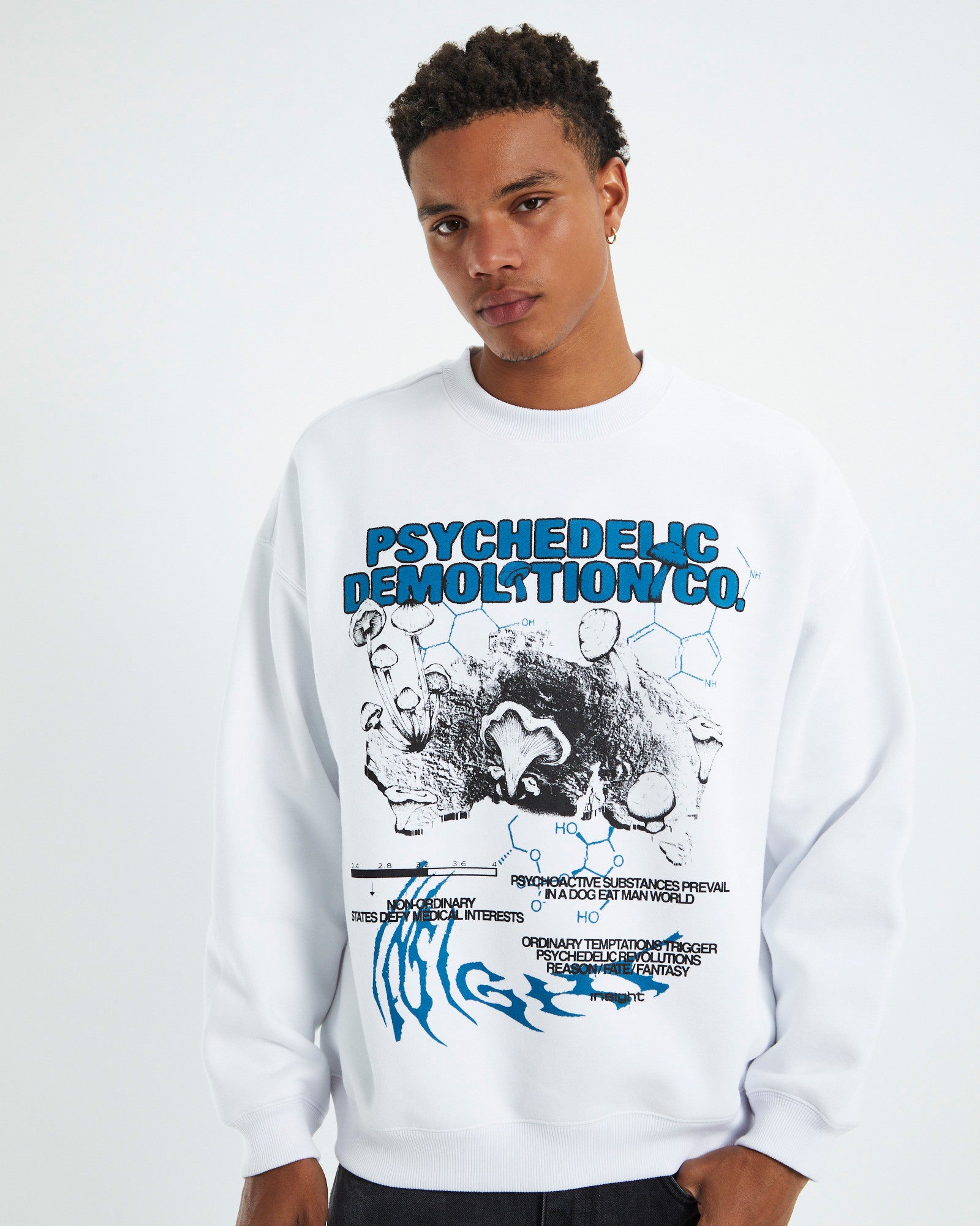 Psych Rev Crewneck Jumper White