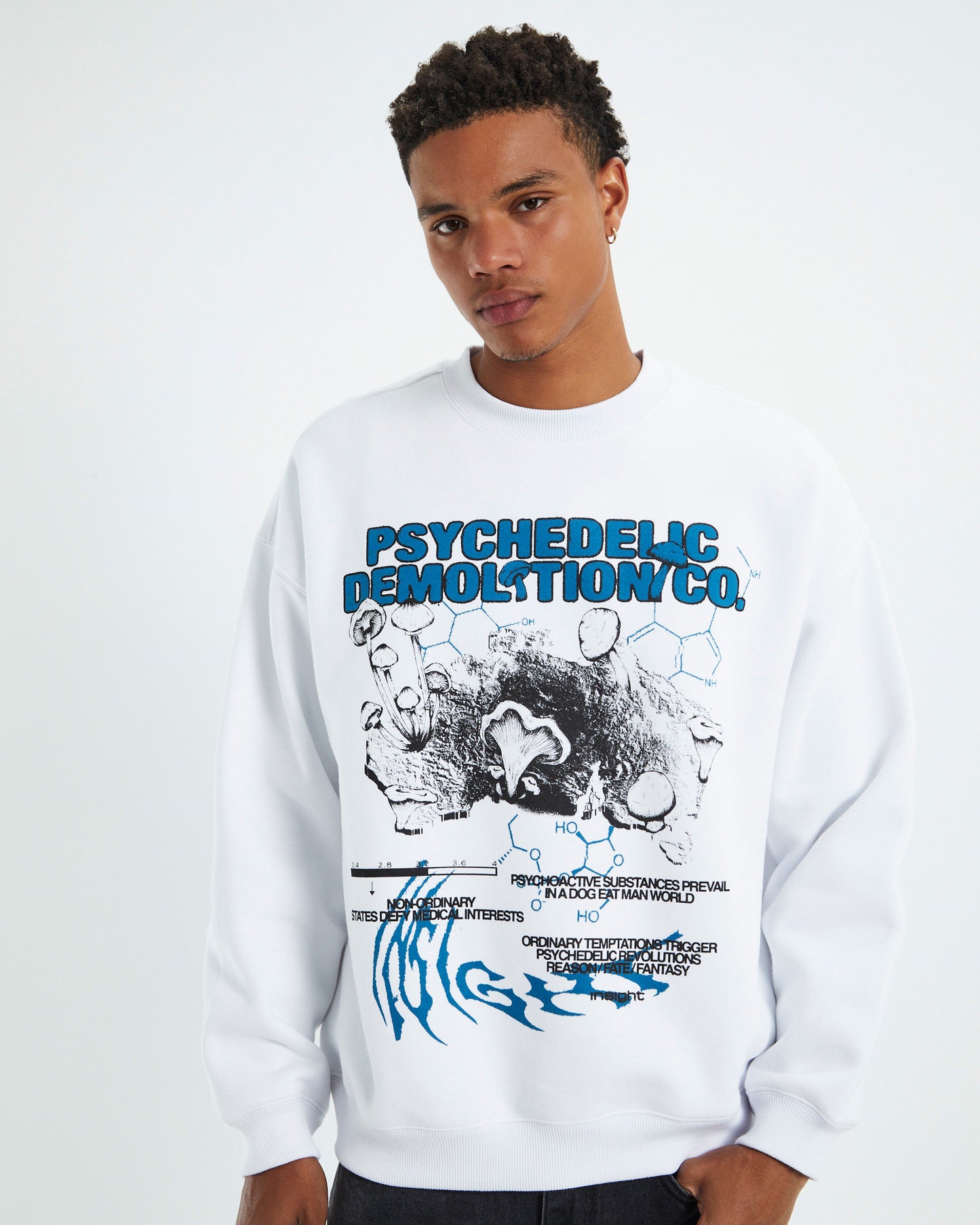 Psych Rev Crewneck Jumper White