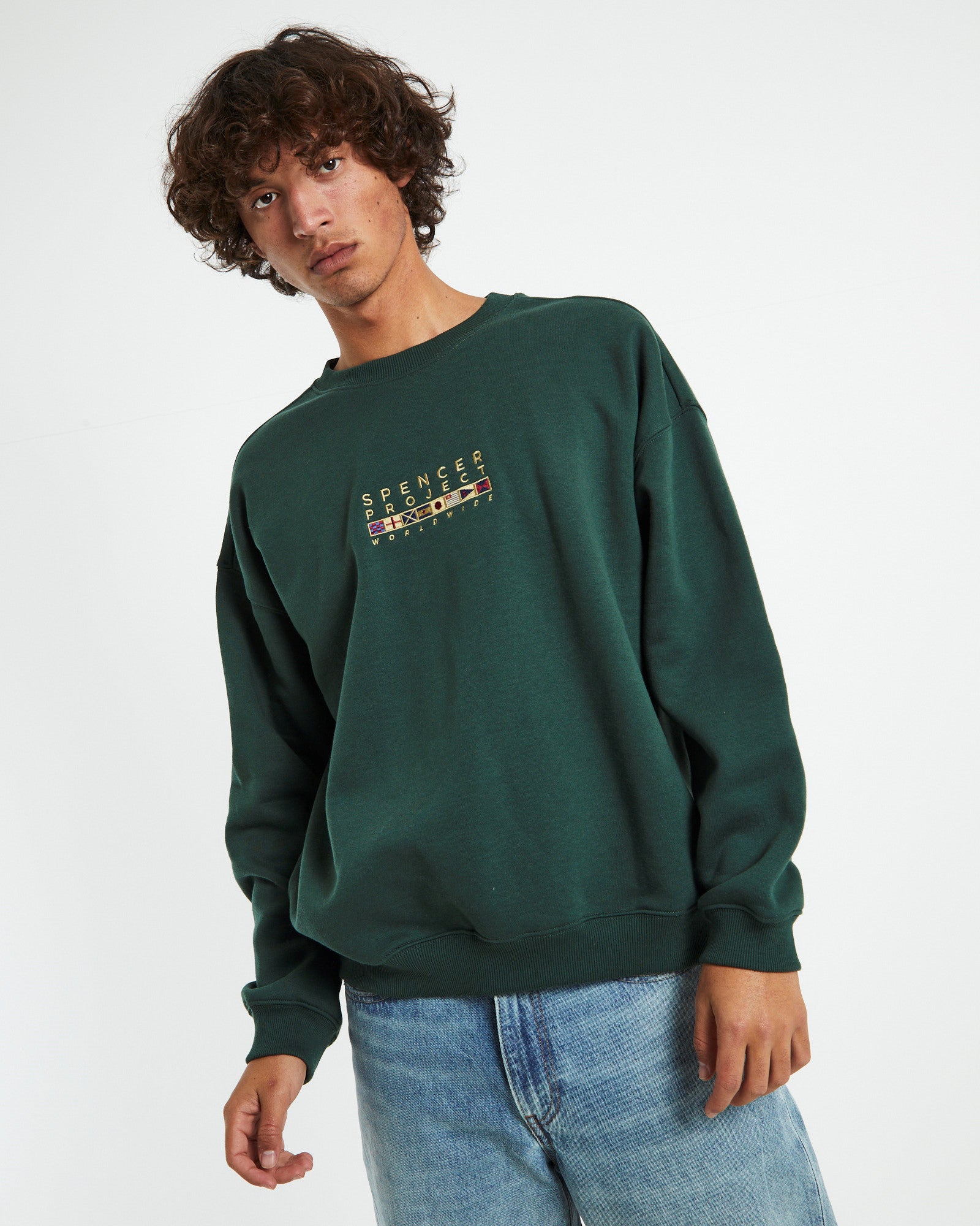 Regatta Crew Neck Jumper Bottle Green GREEN