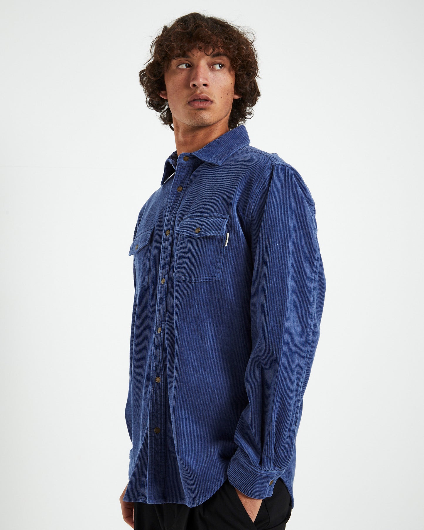 Cassian Overshirt Washed Navy