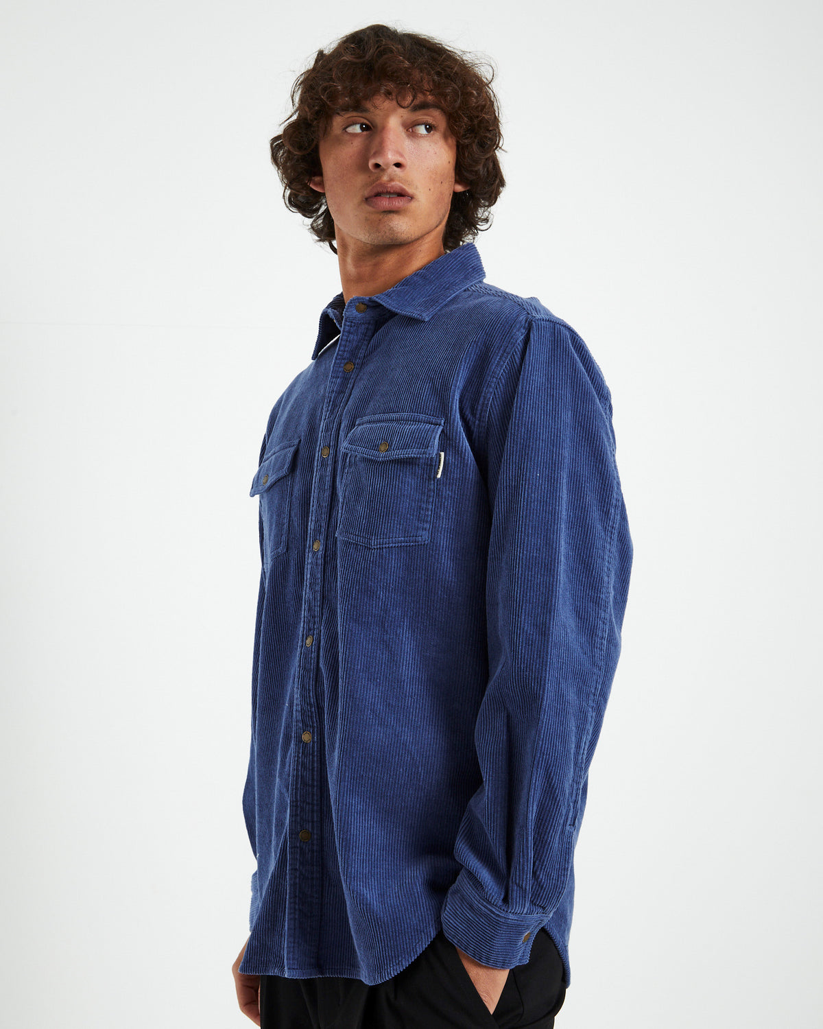 Cassian Overshirt Washed Navy NAVY