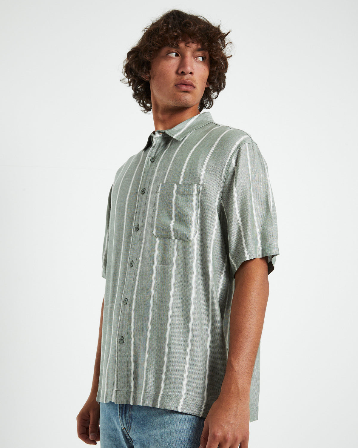 Society Short Sleeve Resort Shirt Forest Green GREEN