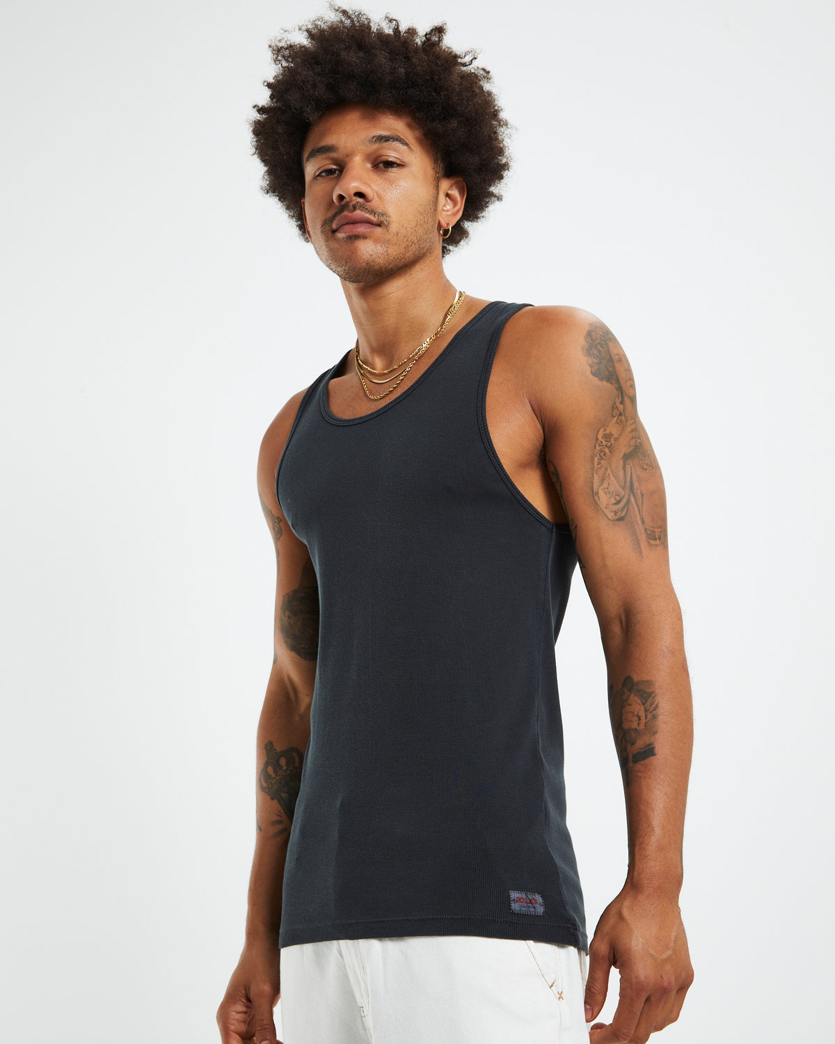 Trade Rib Tank Sulphur Black BLACK