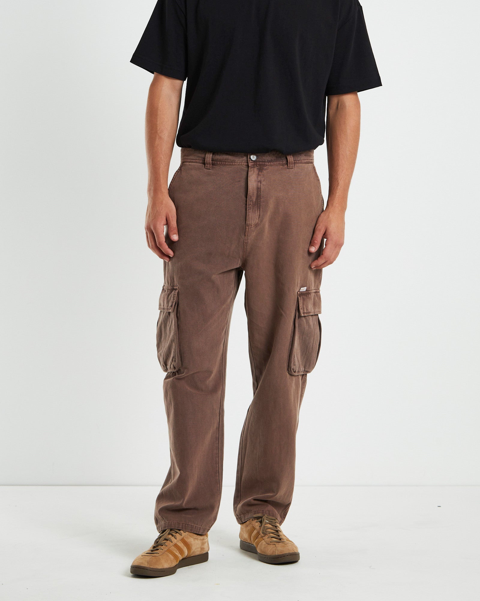 Green Onion Cargo Pants Chocolate Brown BROWN